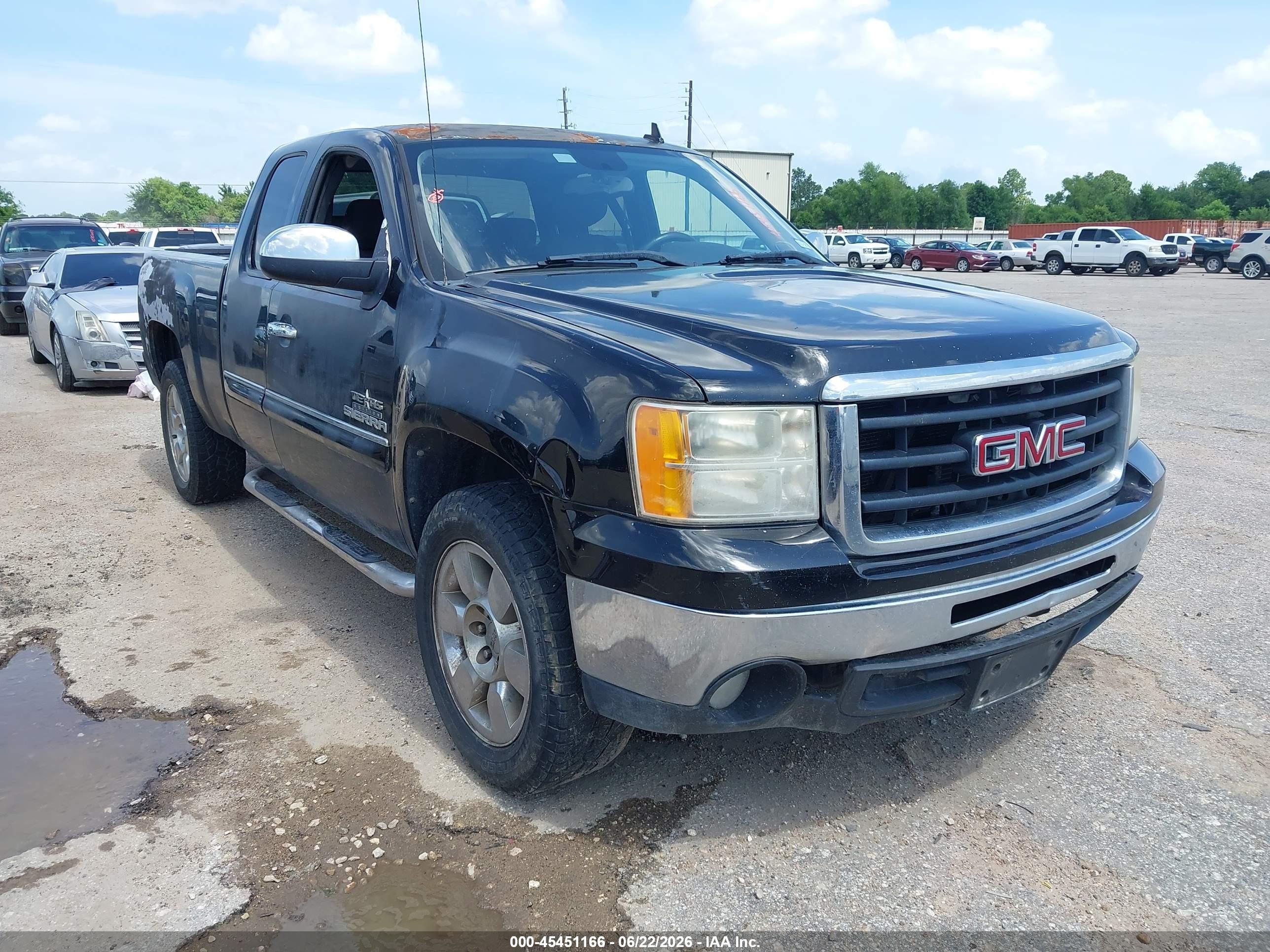 2011 Gmc Sierra 1500 Sle Черный vin: 1GTR1VE0XBZ443099