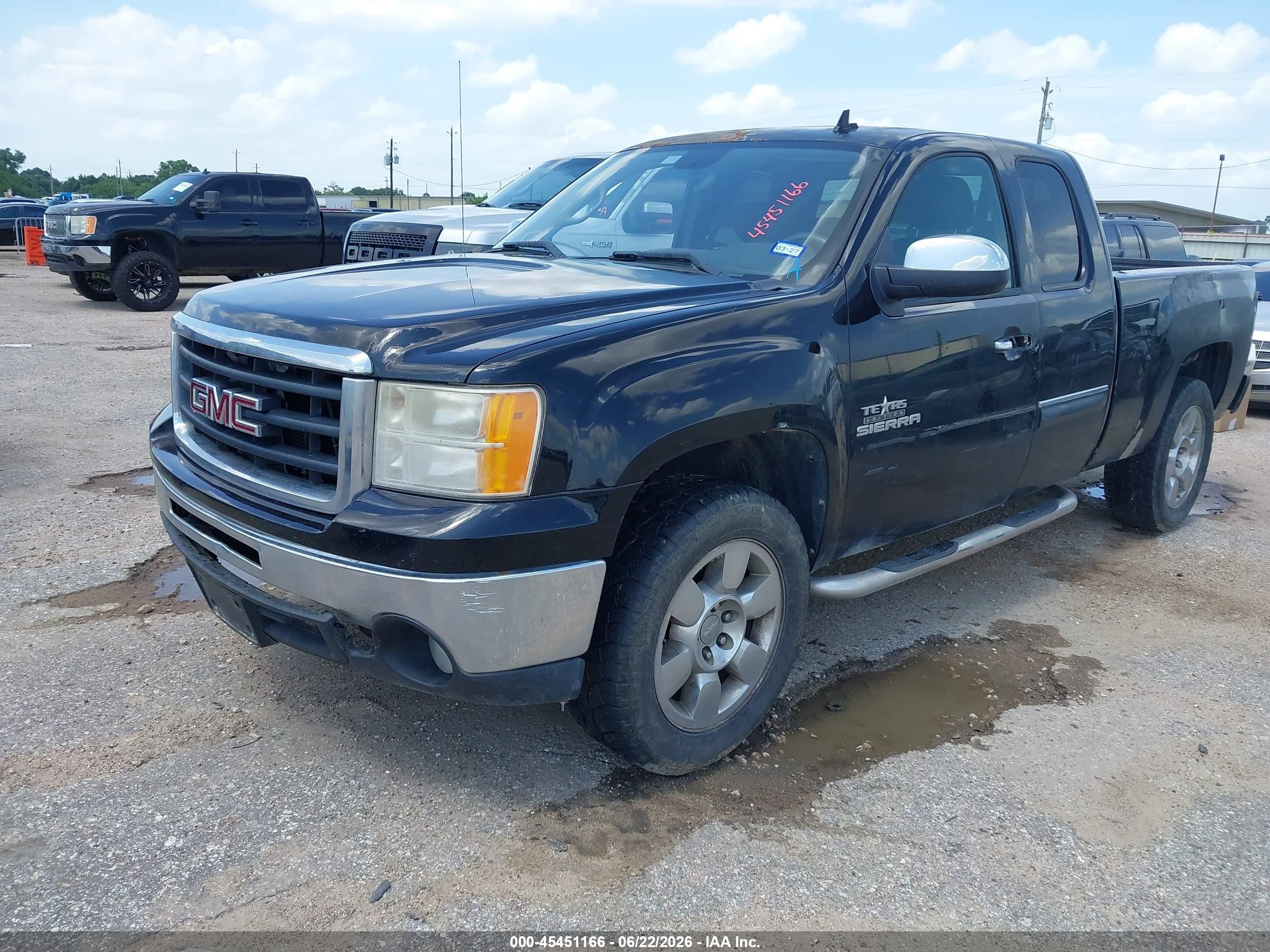 2011 Gmc Sierra 1500 Sle Black vin: 1GTR1VE0XBZ443099