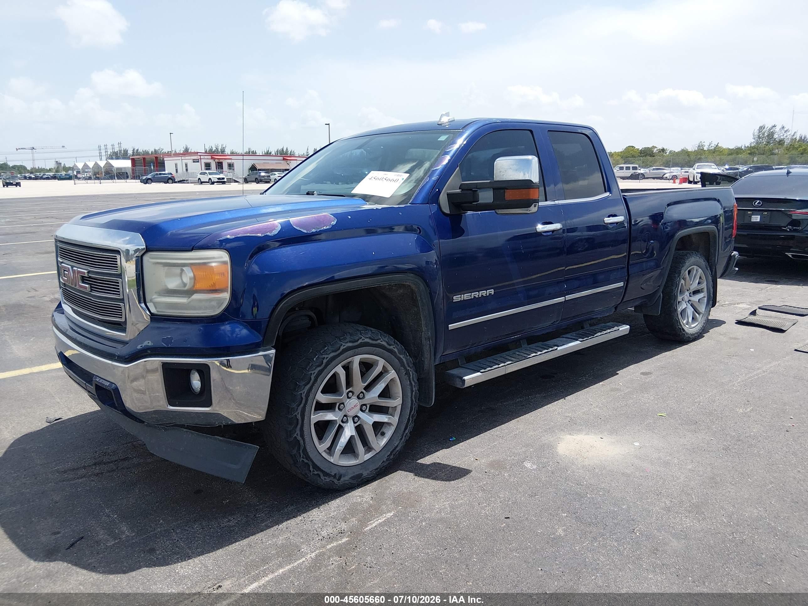 2014 Gmc Sierra 1500 Slt Blue vin: 1GTR1VEC2EZ174062