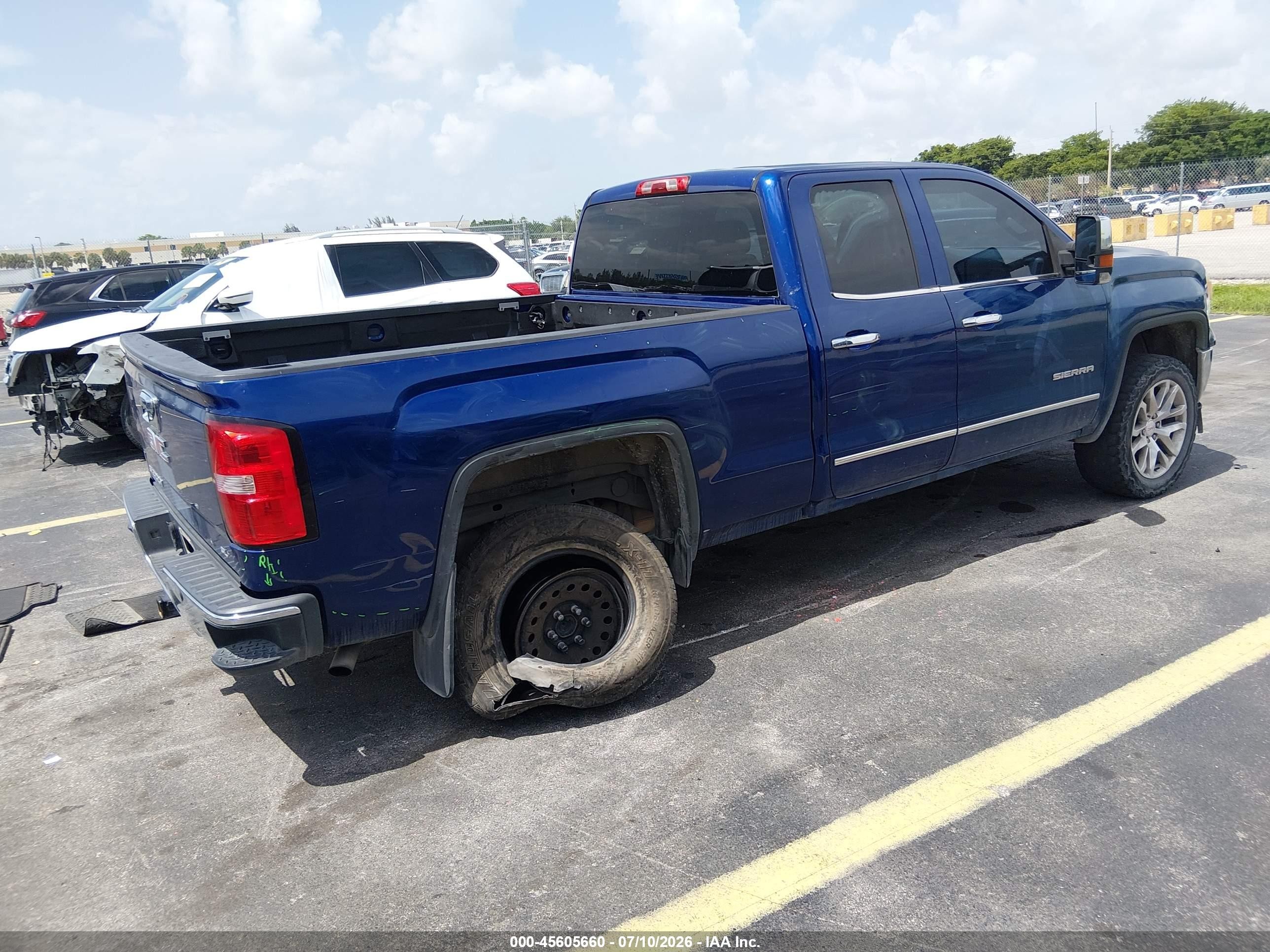2014 Gmc Sierra 1500 Slt Blue vin: 1GTR1VEC2EZ174062