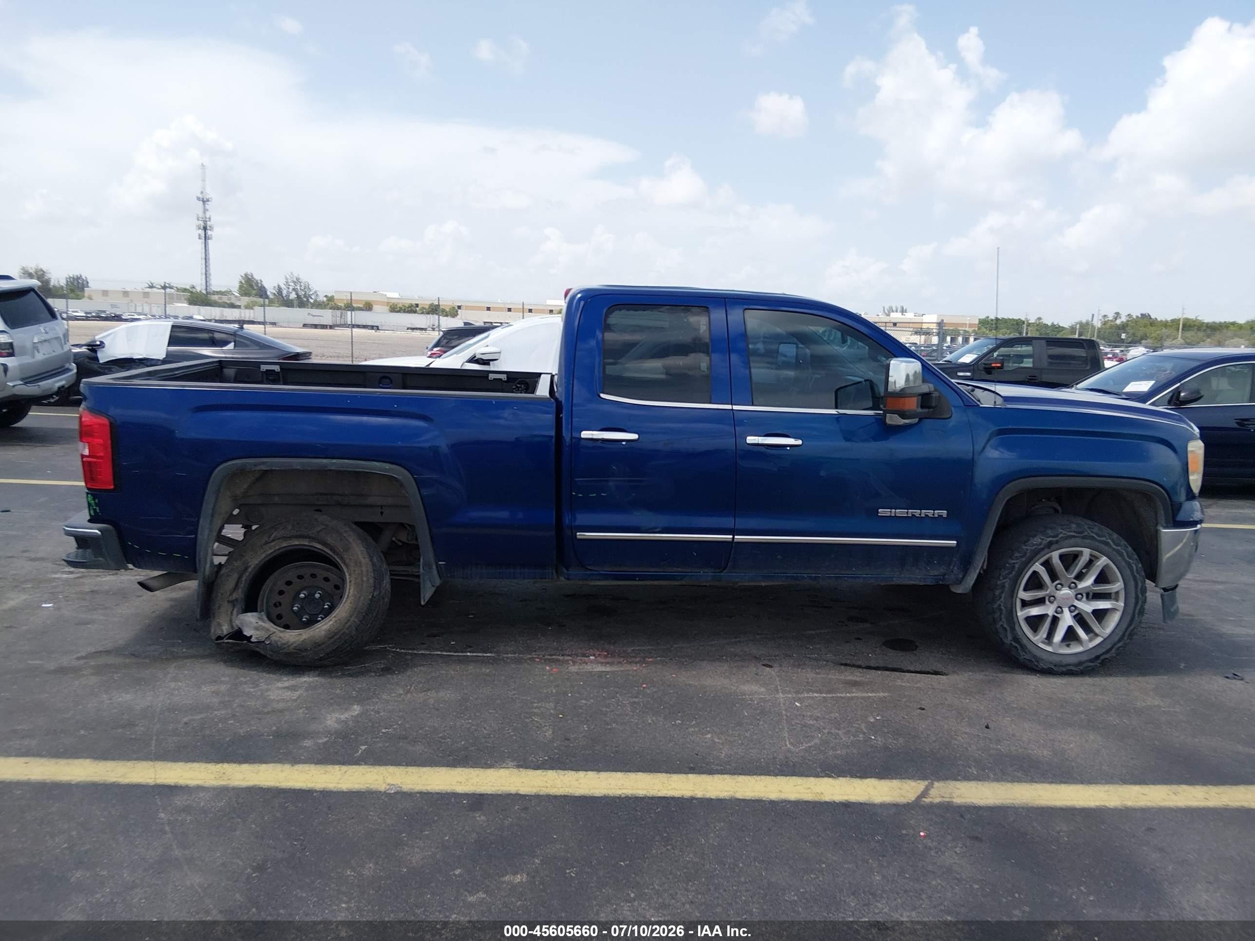2014 Gmc Sierra 1500 Slt Blue vin: 1GTR1VEC2EZ174062