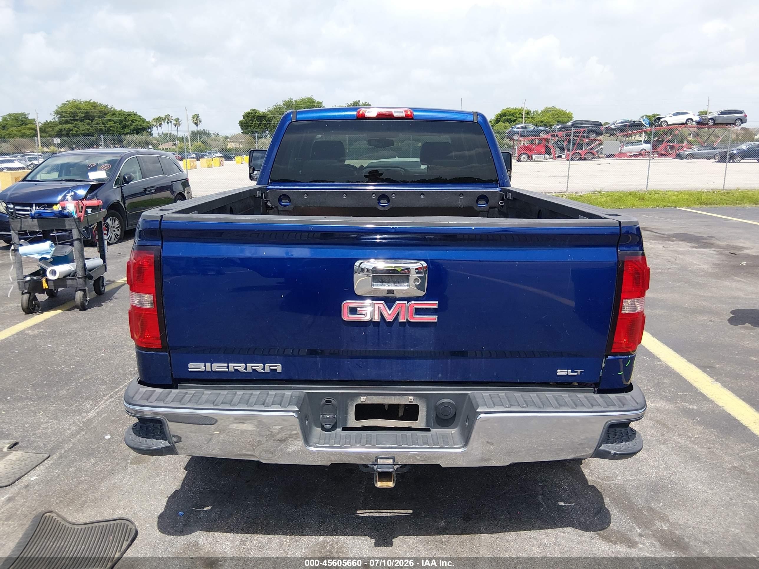 2014 Gmc Sierra 1500 Slt Blue vin: 1GTR1VEC2EZ174062