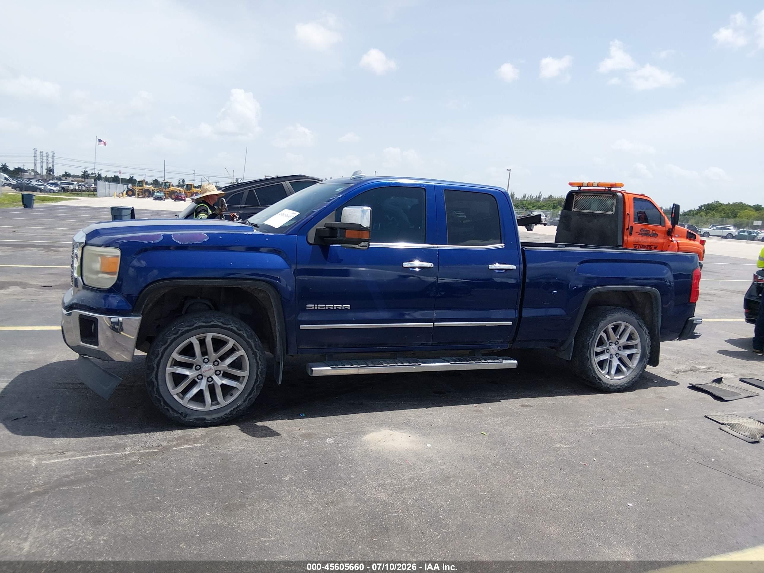 2014 Gmc Sierra 1500 Slt Blue vin: 1GTR1VEC2EZ174062