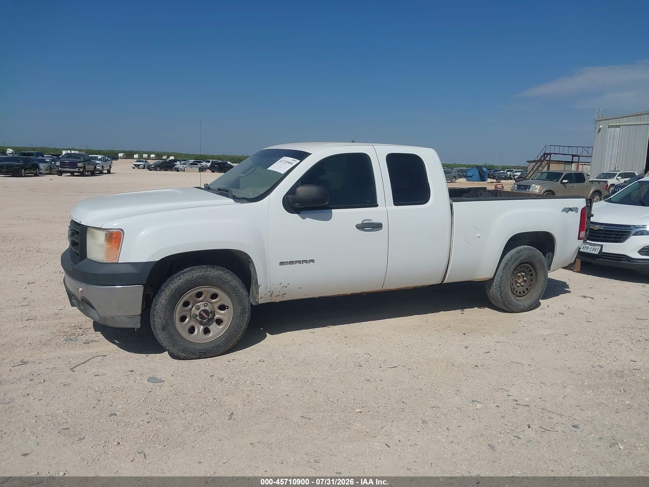 2011 Gmc Sierra 1500 Work Truck White vin: 1GTR2TE38BZ361545