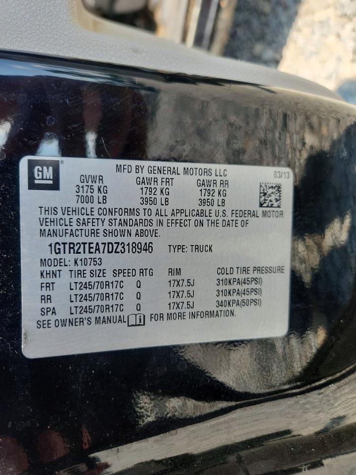 2013 Gmc Sierra K1500 Black vin: 1GTR2TEA7DZ318946