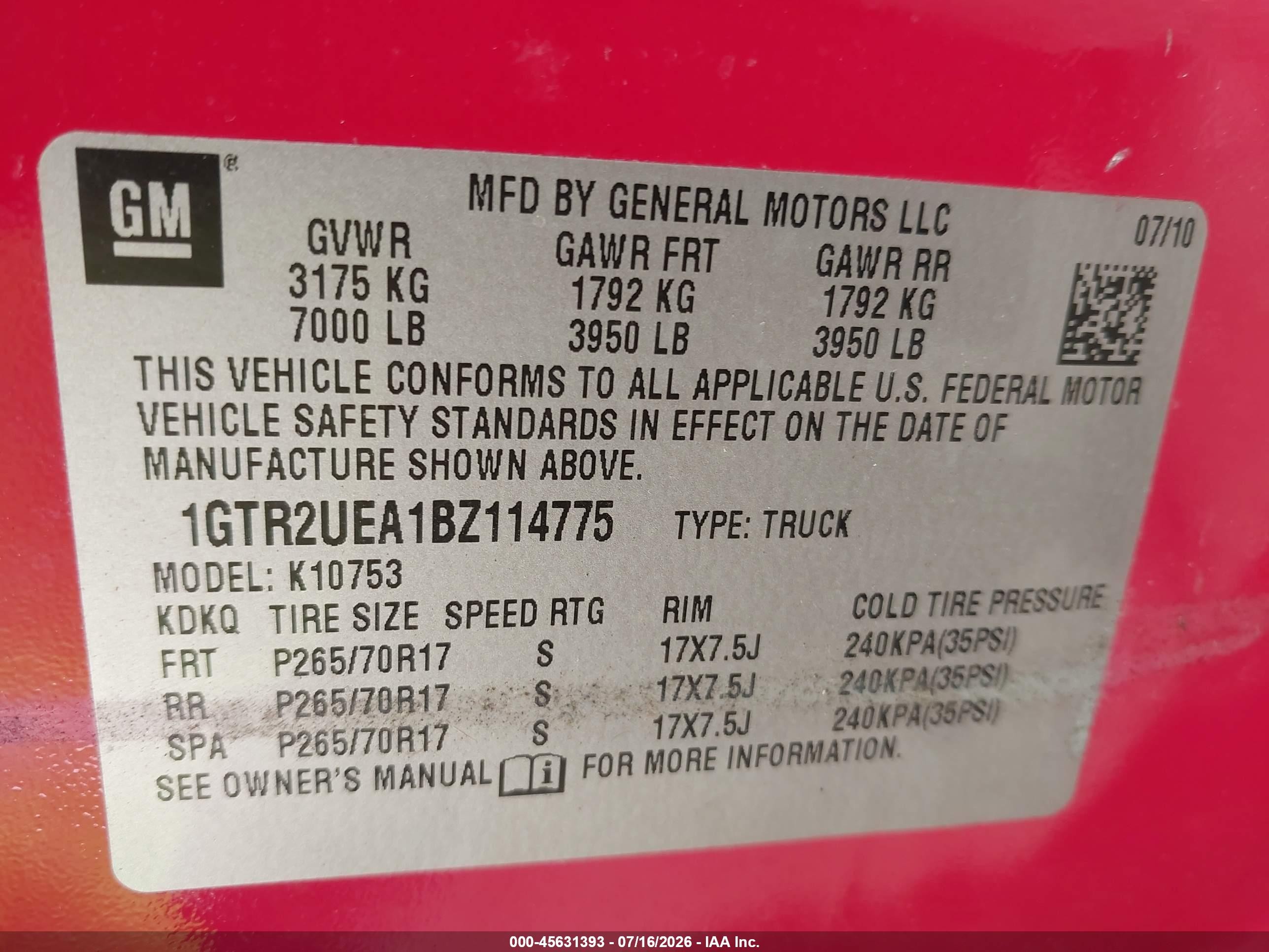 2011 Gmc Sierra 1500 Sl Red vin: 1GTR2UEA1BZ114775