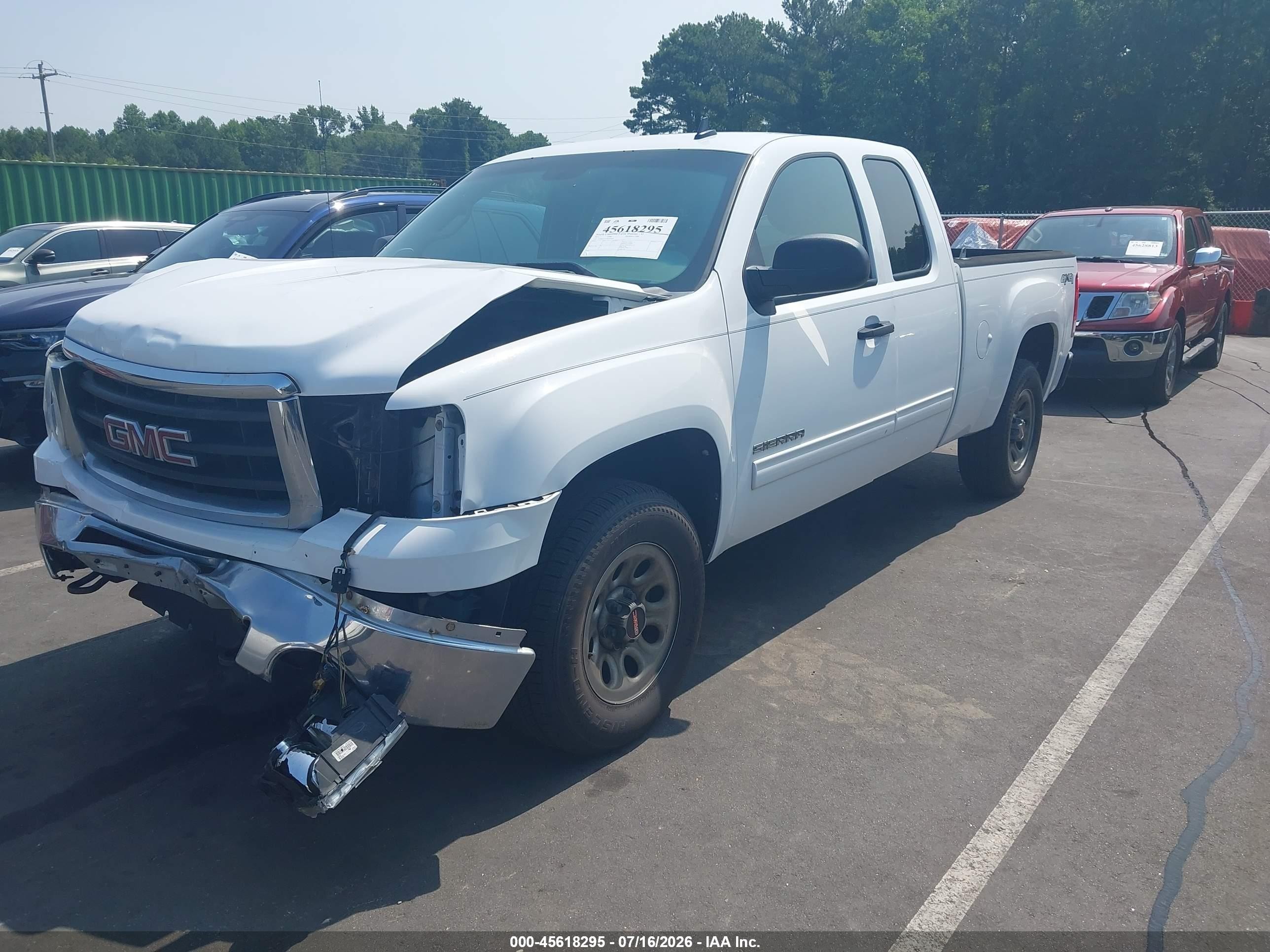 2011 Gmc Sierra 1500 Sl White vin: 1GTR2UEA7BZ393875