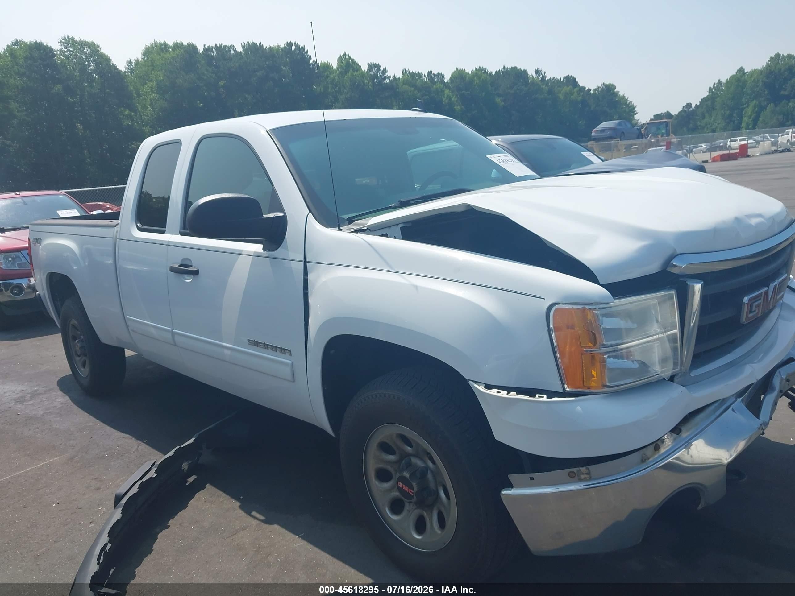 2011 Gmc Sierra 1500 Sl White vin: 1GTR2UEA7BZ393875