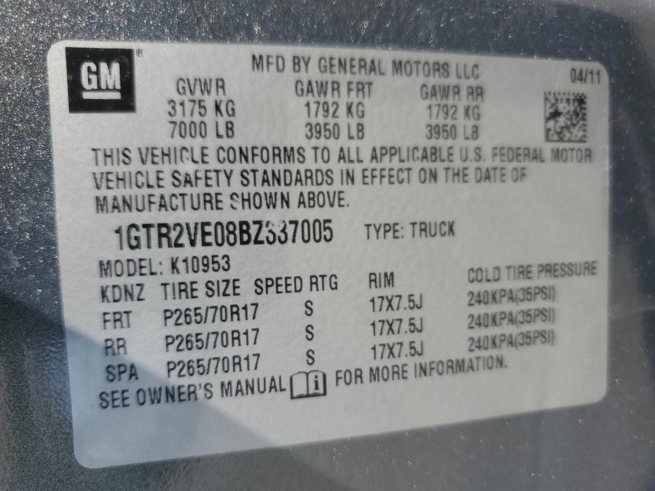 2011 Gmc Sierra K1500 Sle Gray vin: 1GTR2VE08BZ337005