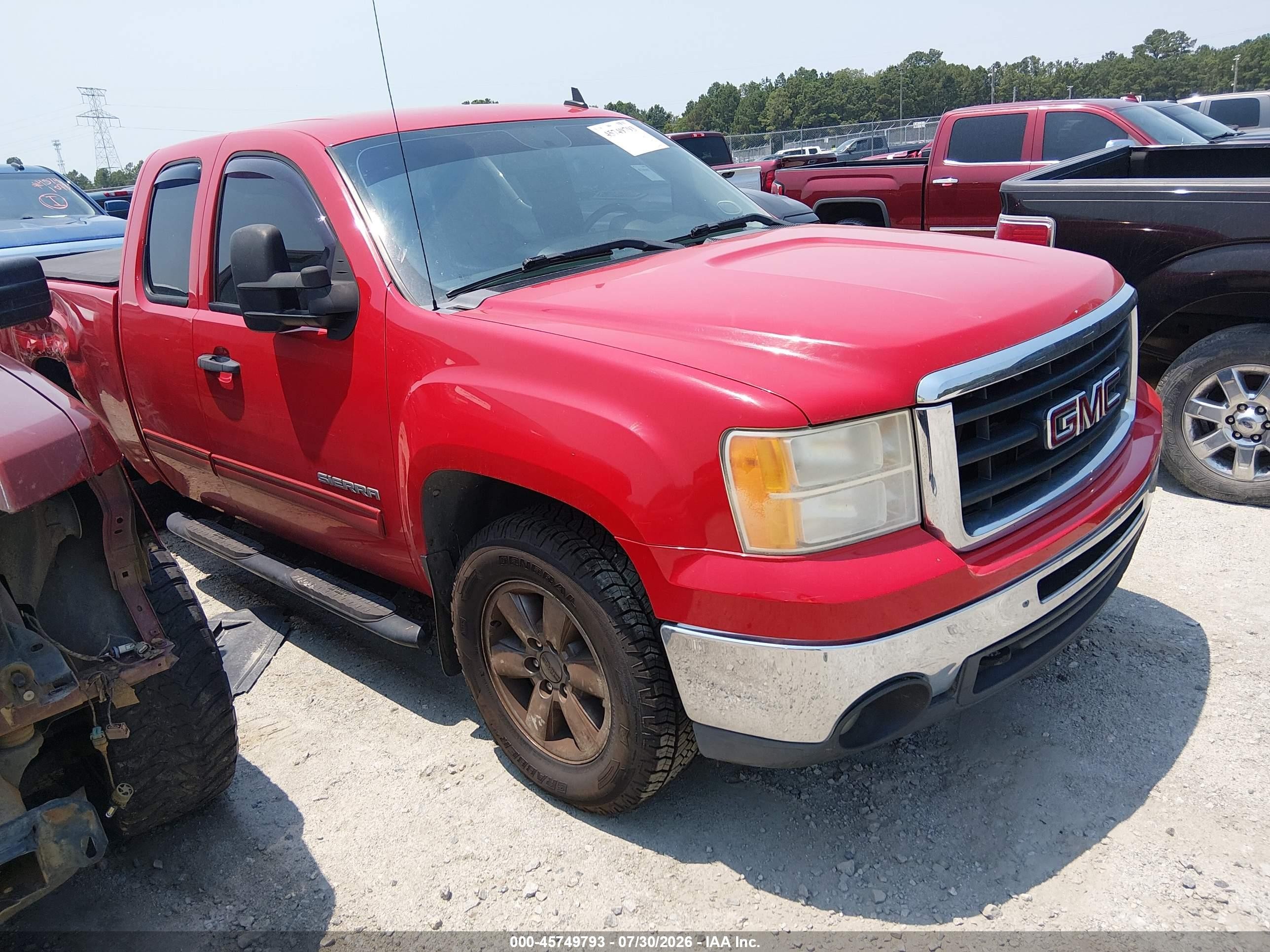 2011 Gmc Sierra 1500 Sle Красный vin: 1GTR2VE22BZ237791