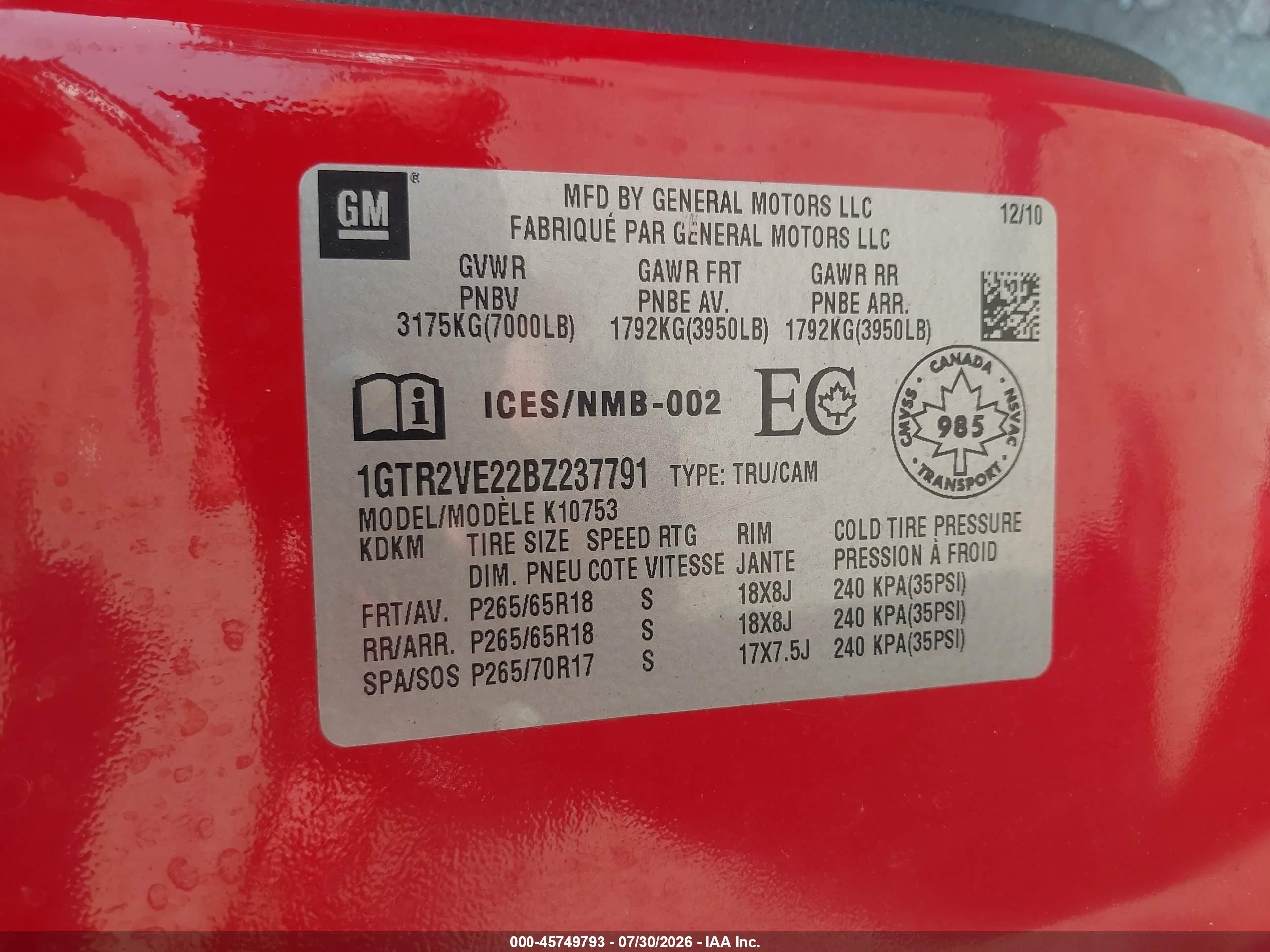 2011 Gmc Sierra 1500 Sle Red vin: 1GTR2VE22BZ237791