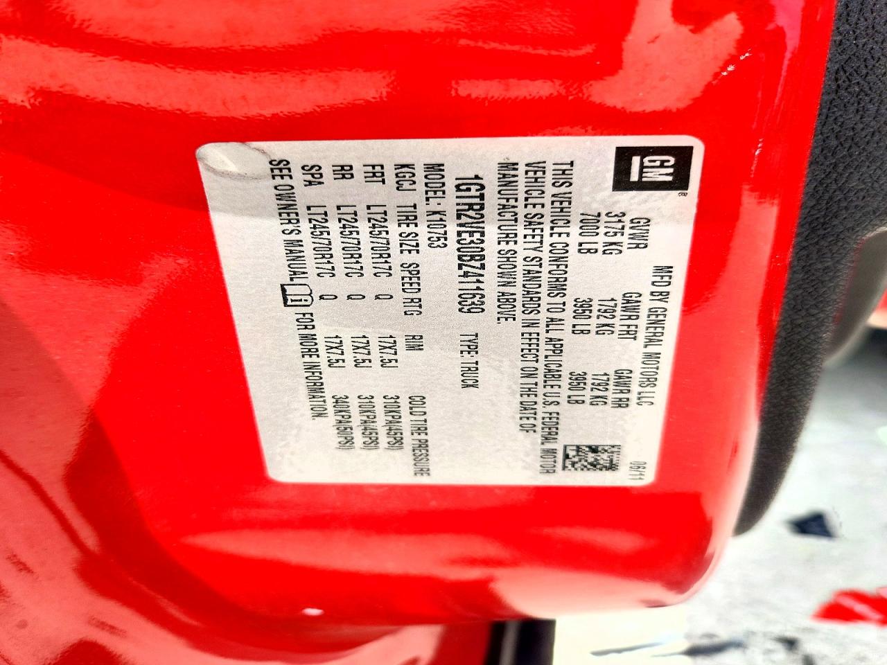 2011 Gmc Sierra K1500 Sle Red vin: 1GTR2VE30BZ411639
