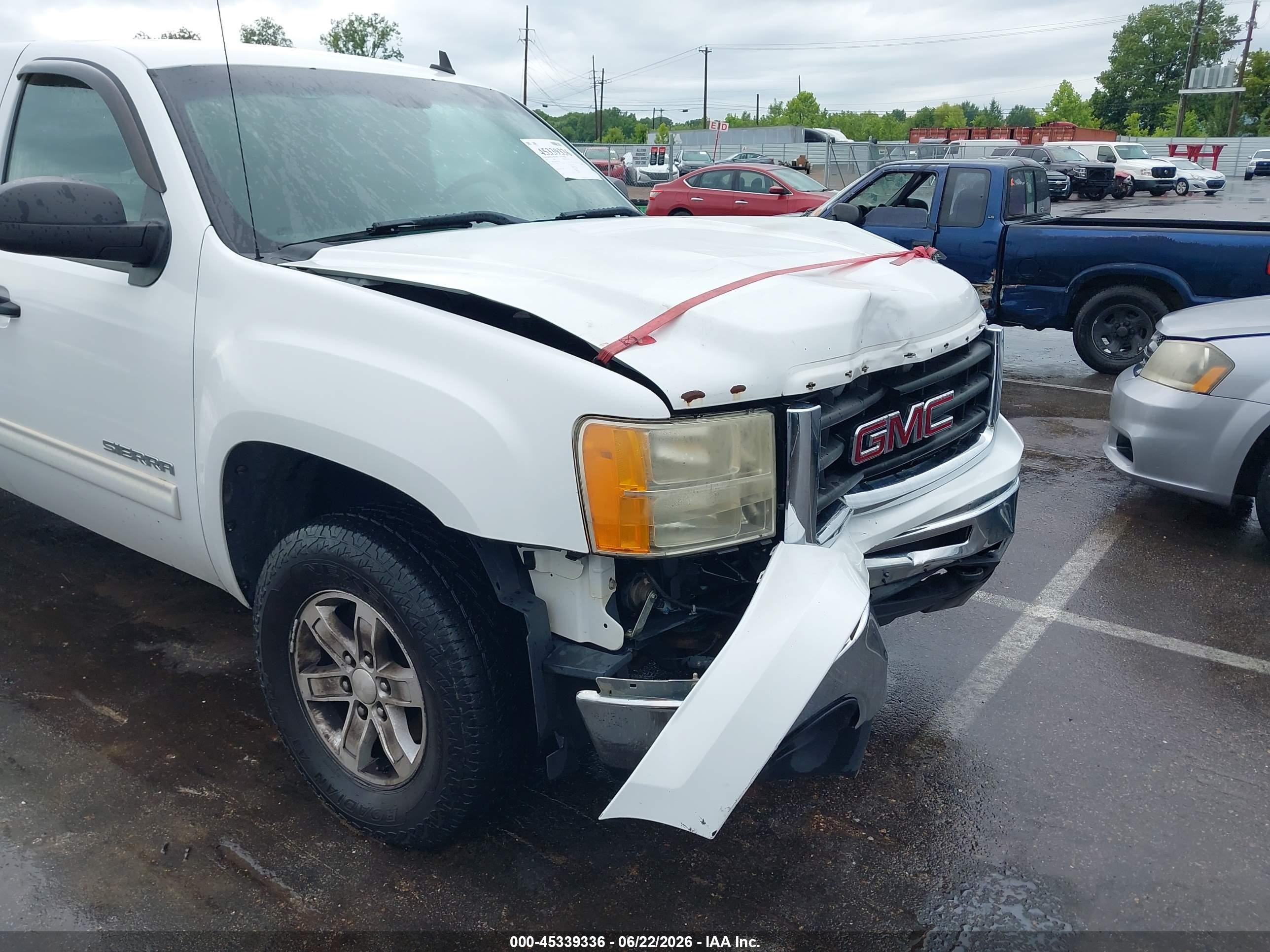 2011 Gmc Sierra 1500 Sle White vin: 1GTR2VE30BZ453308