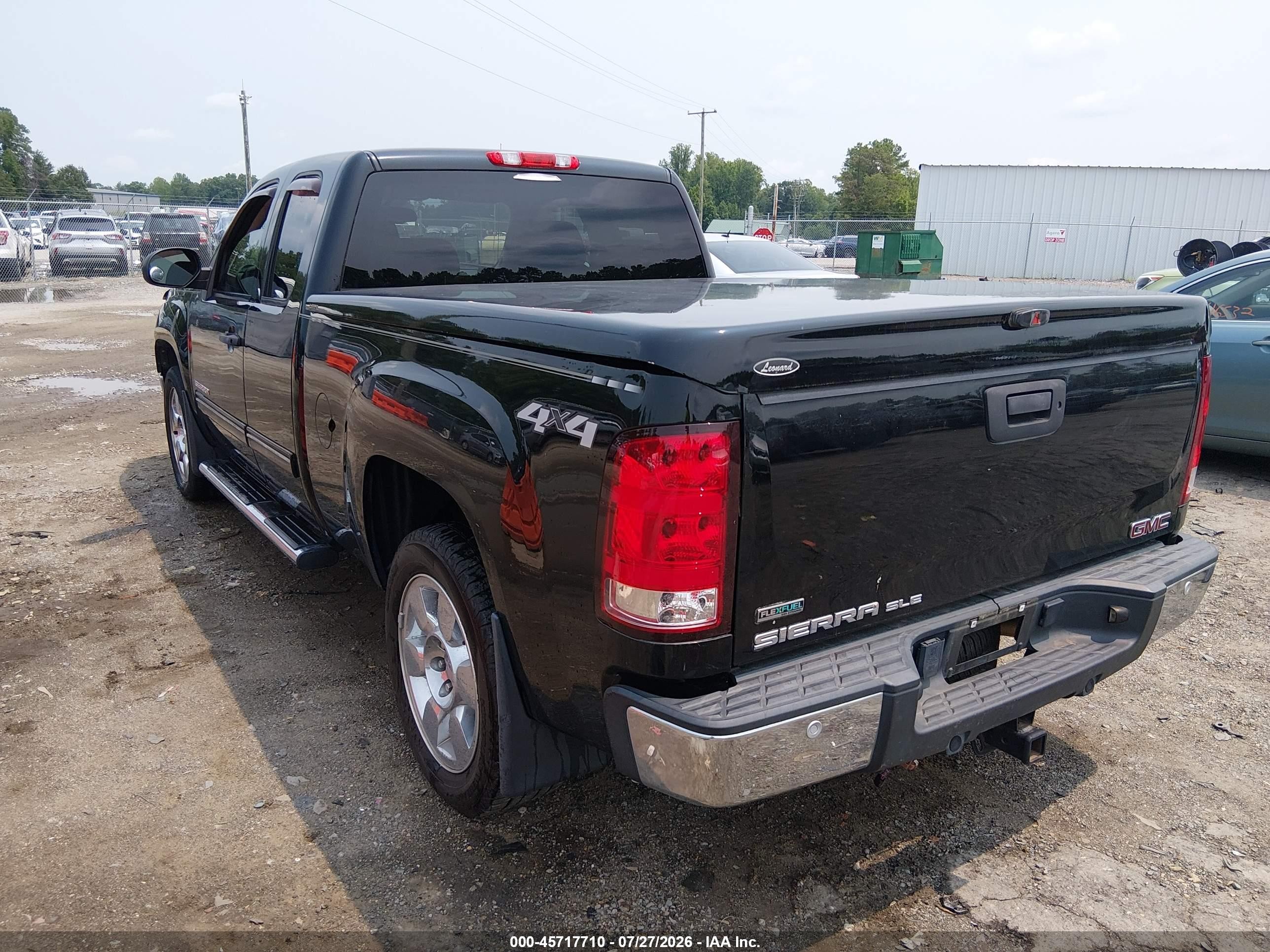 2011 Gmc Sierra 1500 Sle Black vin: 1GTR2VE31BZ387433