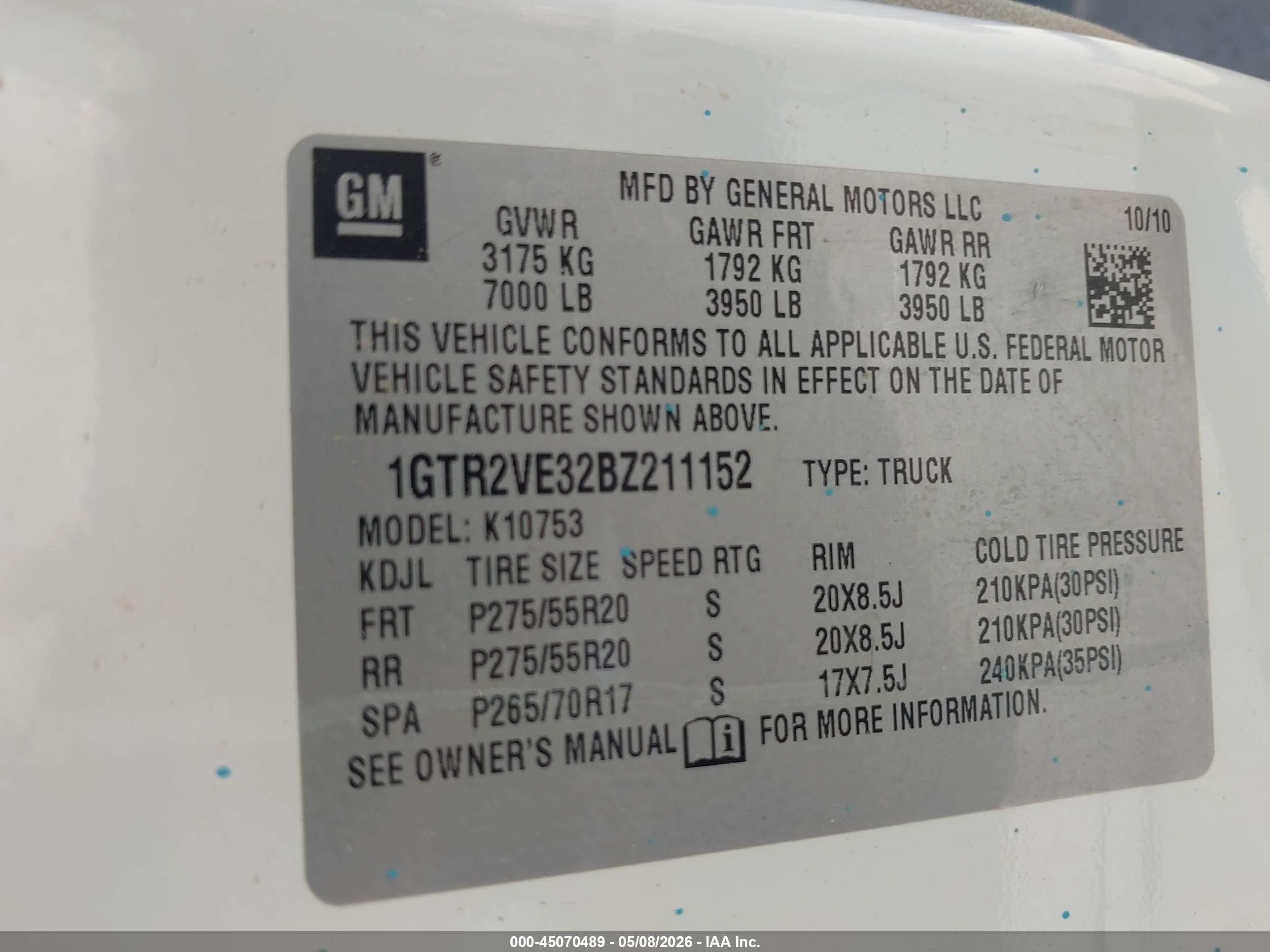 2011 Gmc Sierra 1500 Sle White vin: 1GTR2VE32BZ211152