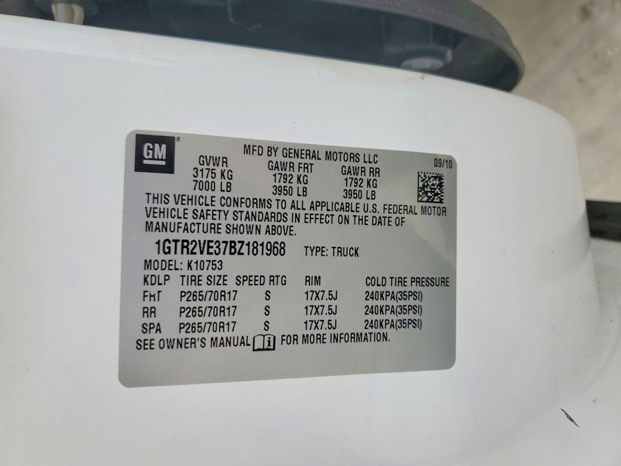 2011 Gmc Sierra K1500 Sle White vin: 1GTR2VE37BZ181968