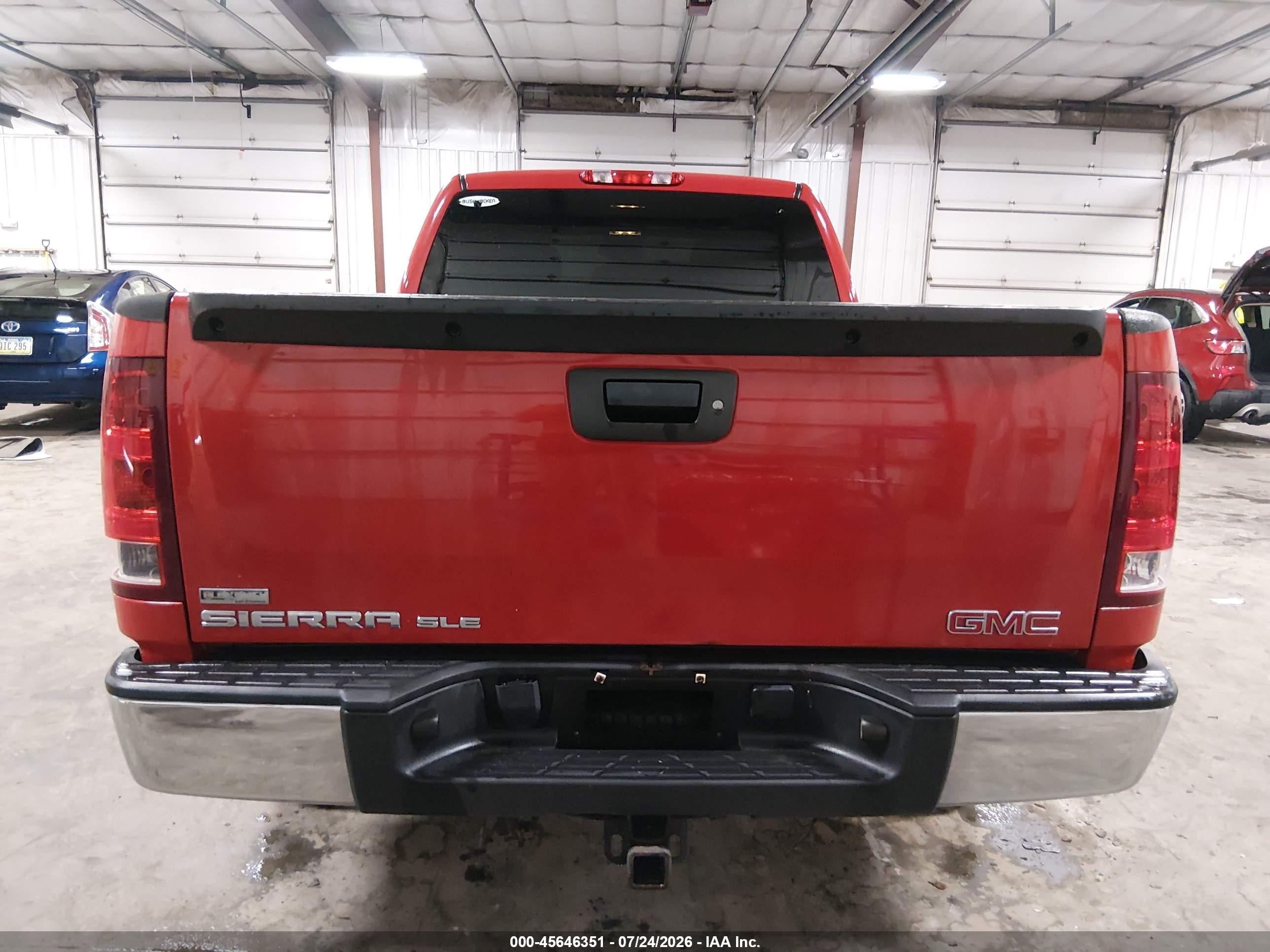 2011 Gmc Sierra 1500 Sle Red vin: 1GTR2VE39BZ368919