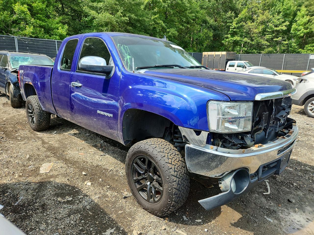2011 Gmc Sierra K1500 Sle Blue vin: 1GTR2VE3XBZ197811