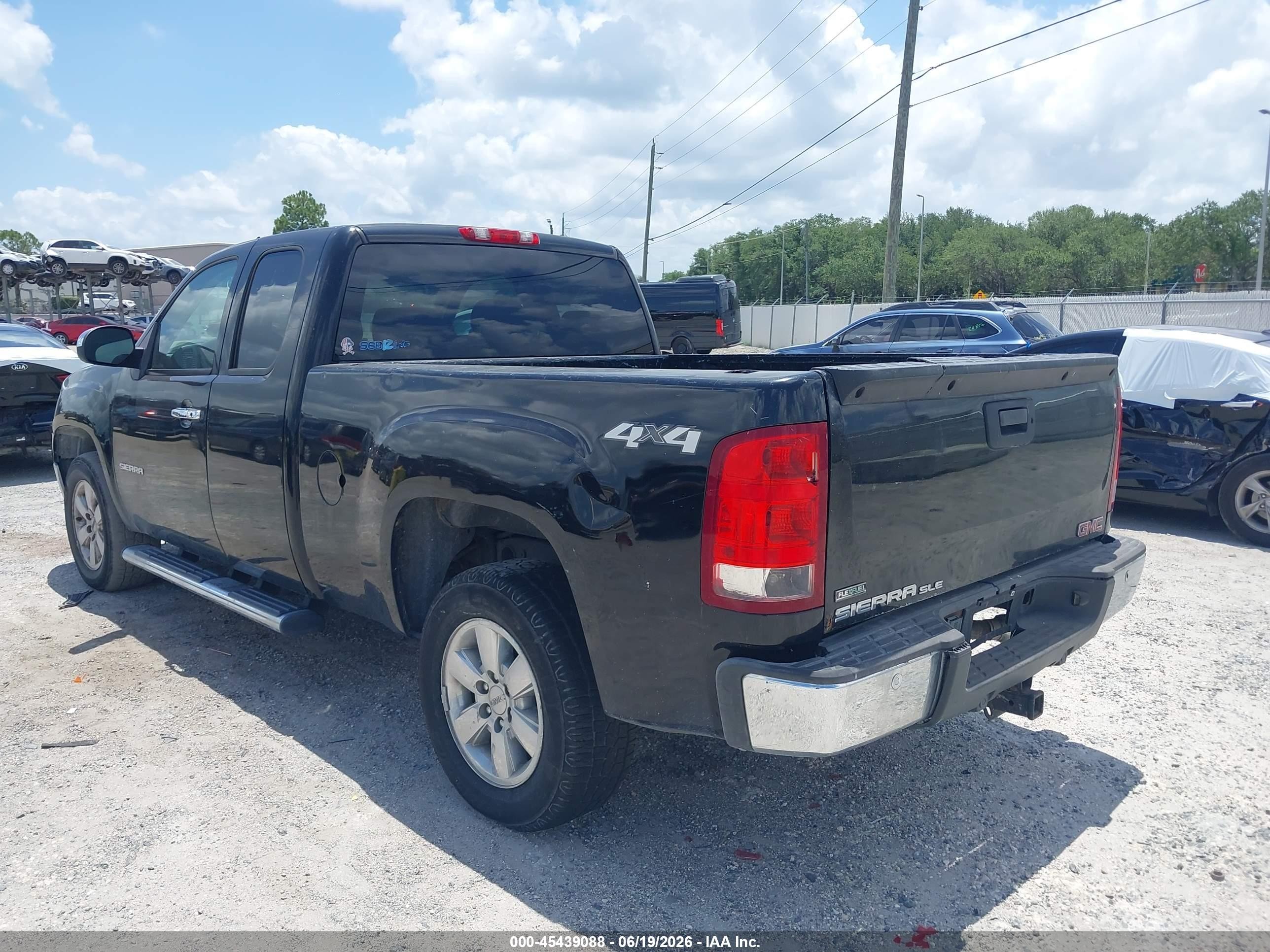 2011 Gmc Sierra 1500 Sle Black vin: 1GTR2VE3XBZ249440