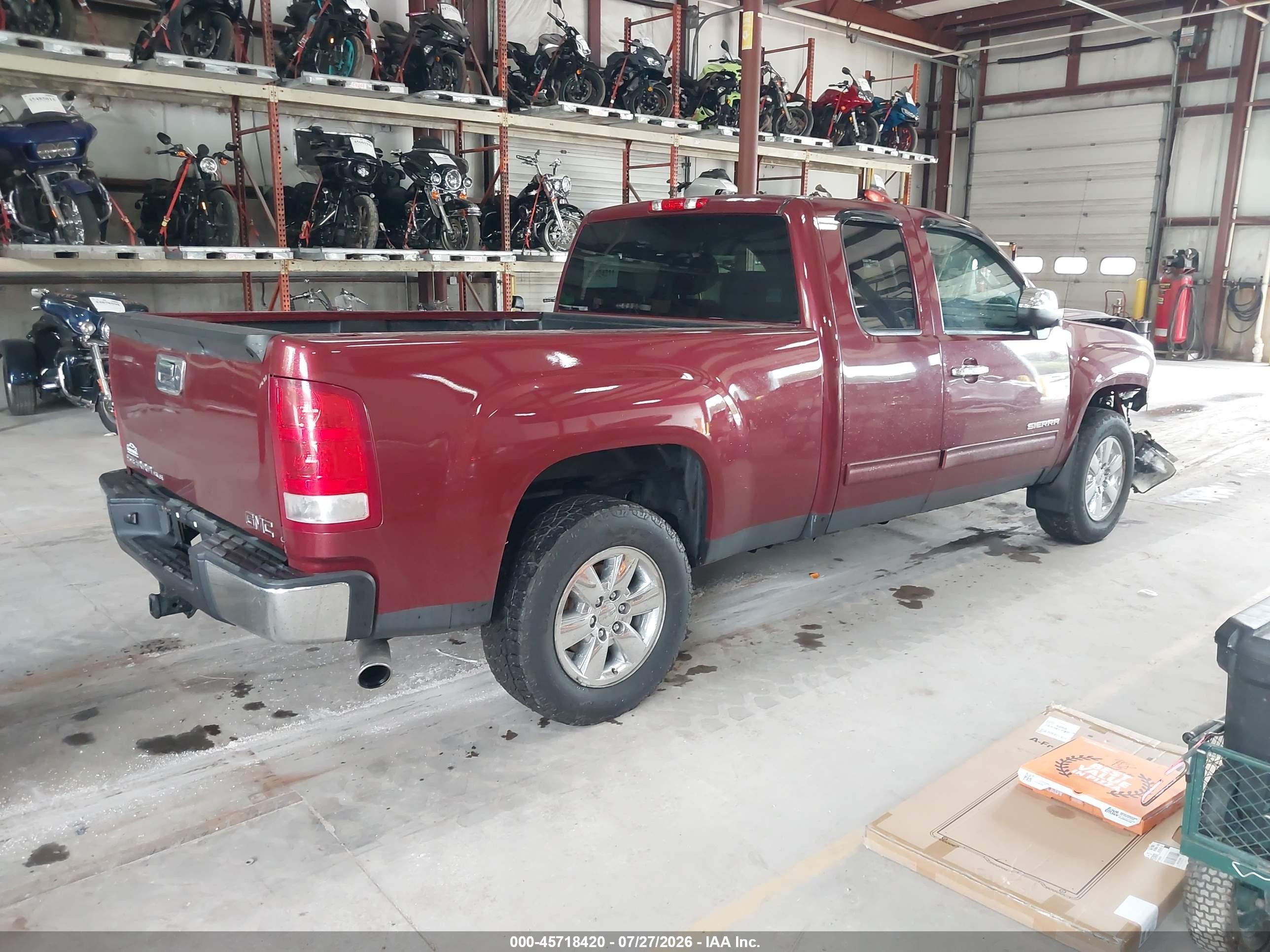 2013 Gmc Sierra 1500 Sle Burgundy vin: 1GTR2VE71DZ301849