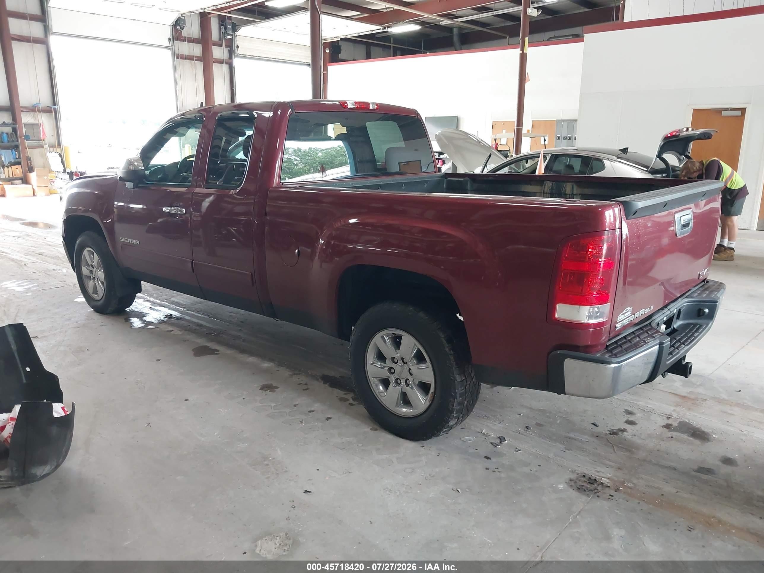 2013 Gmc Sierra 1500 Sle Burgundy vin: 1GTR2VE71DZ301849