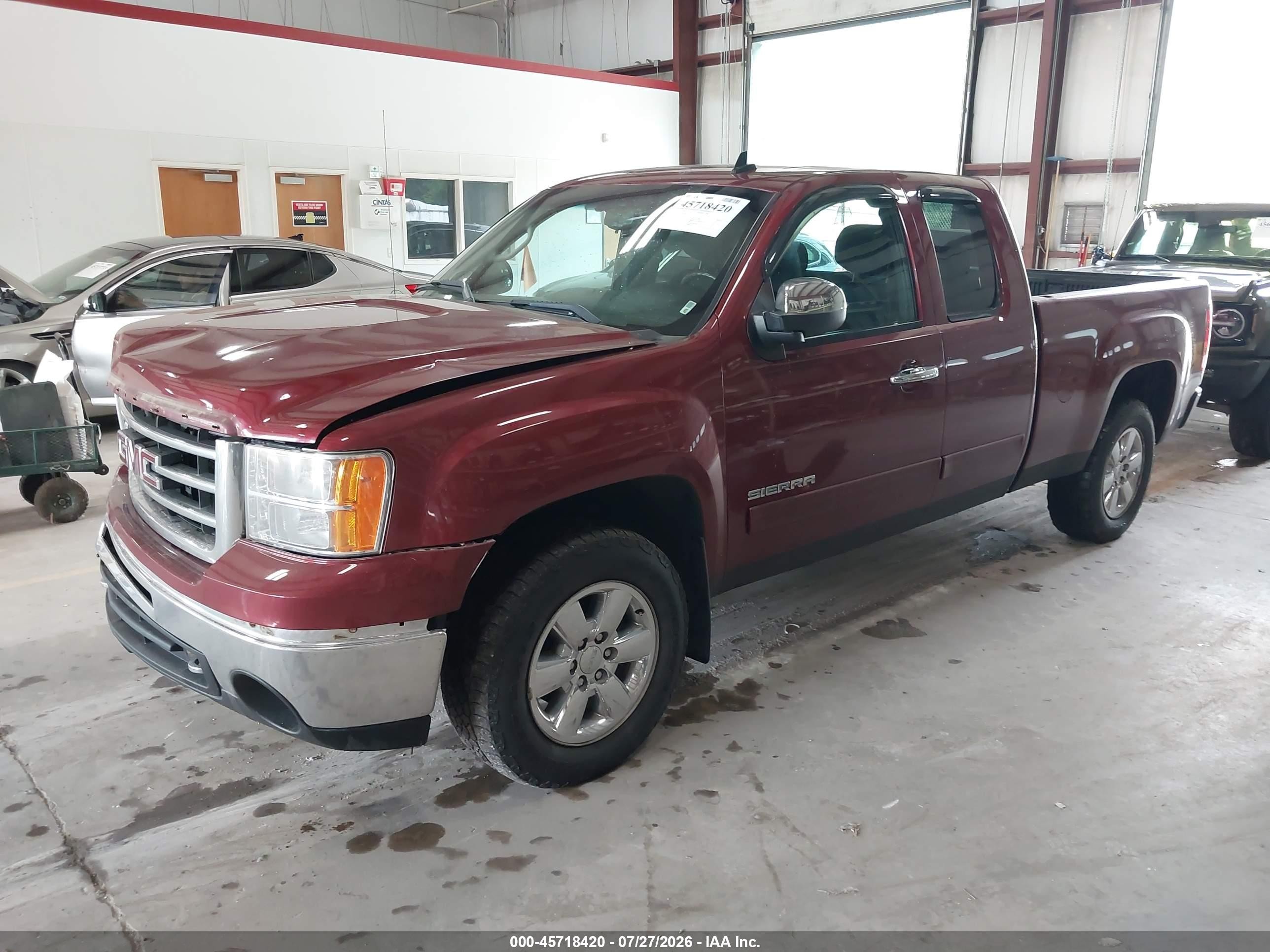 2013 Gmc Sierra 1500 Sle Burgundy vin: 1GTR2VE71DZ301849