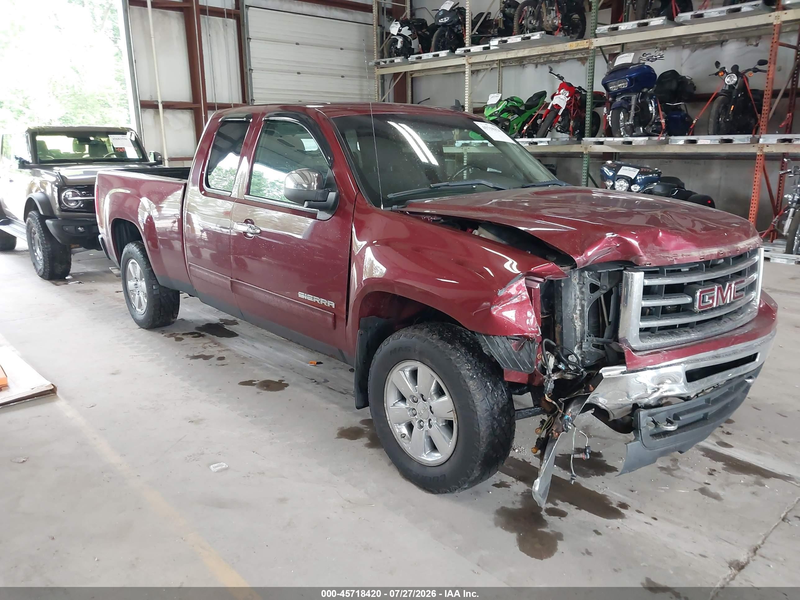 2013 Gmc Sierra 1500 Sle Burgundy vin: 1GTR2VE71DZ301849