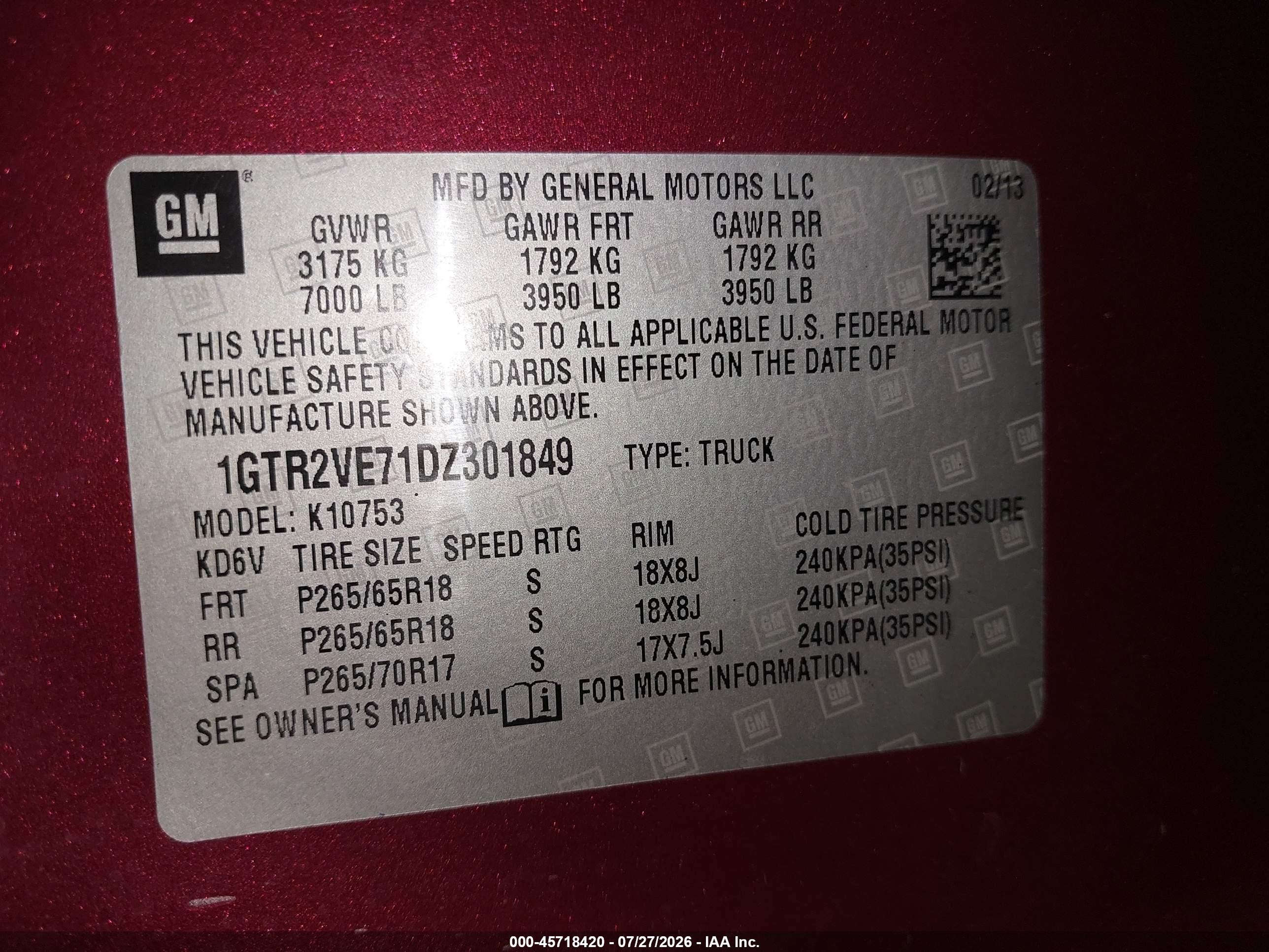 2013 Gmc Sierra 1500 Sle Burgundy vin: 1GTR2VE71DZ301849