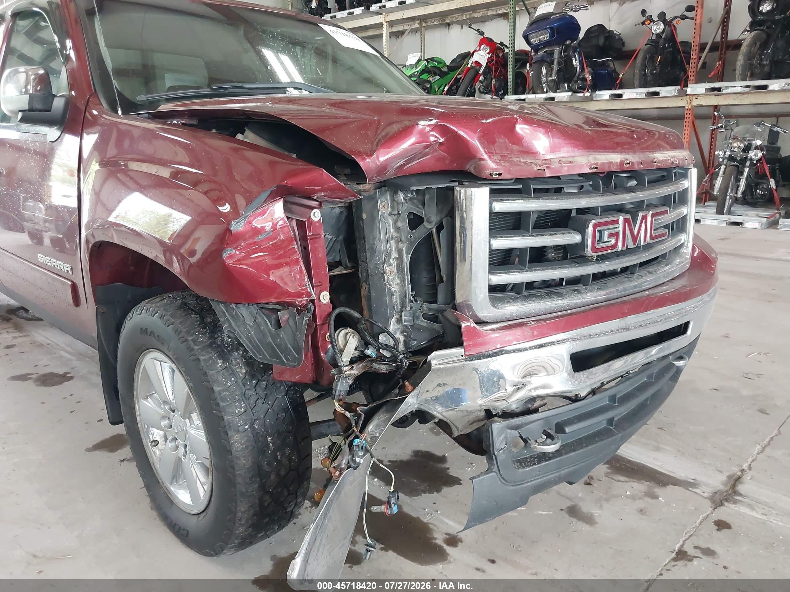 2013 Gmc Sierra 1500 Sle Burgundy vin: 1GTR2VE71DZ301849