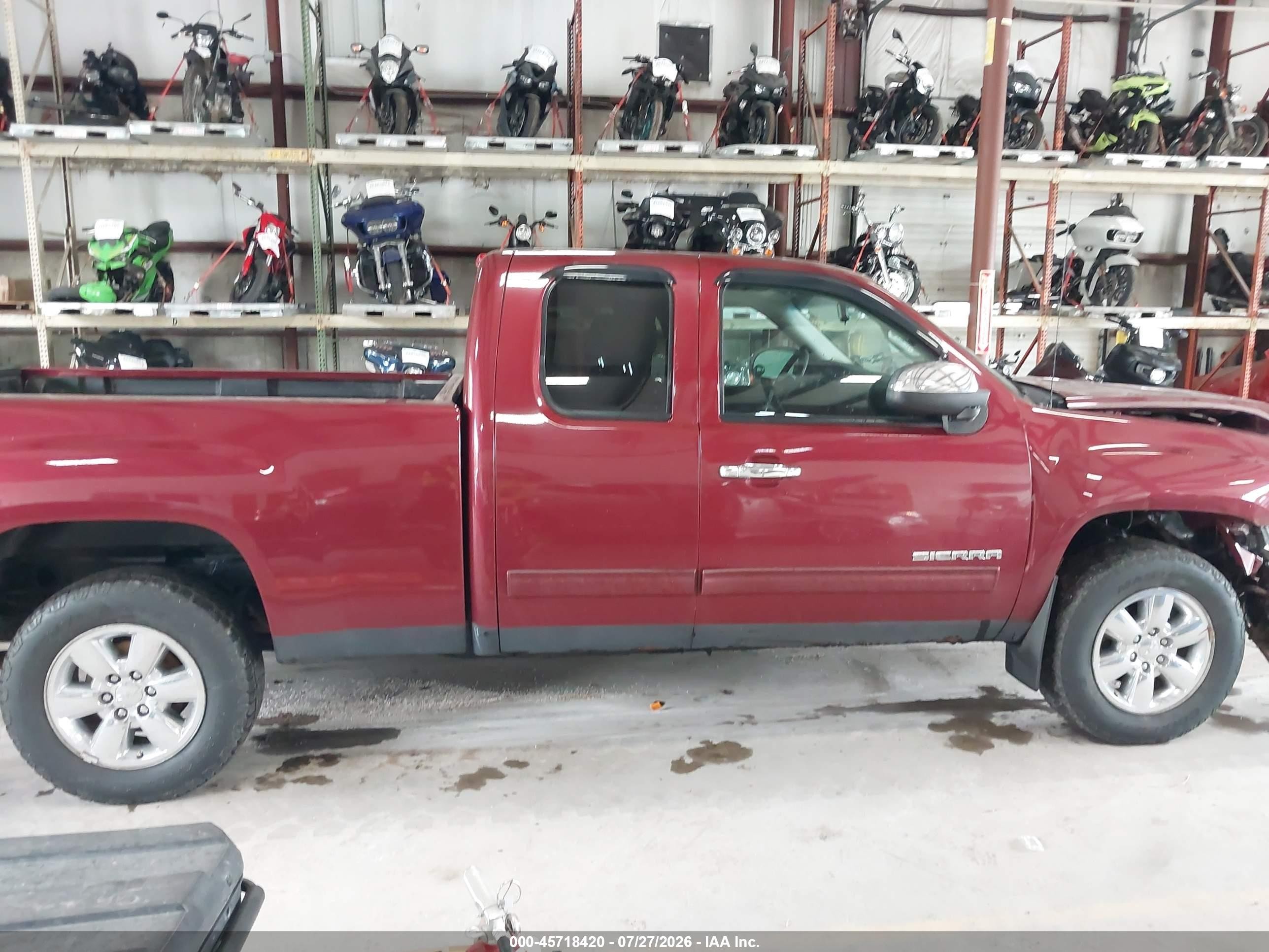 2013 Gmc Sierra 1500 Sle Burgundy vin: 1GTR2VE71DZ301849