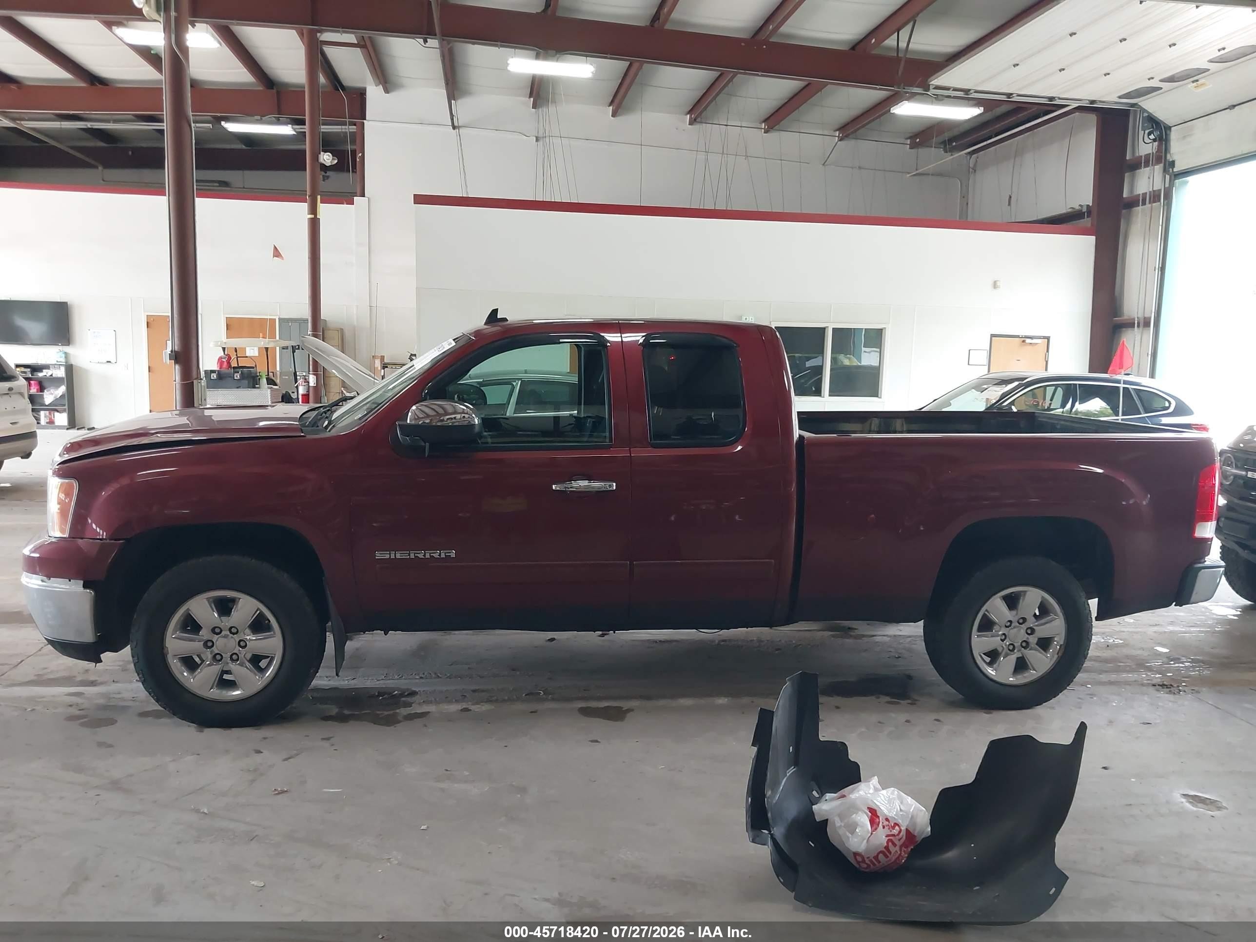 2013 Gmc Sierra 1500 Sle Burgundy vin: 1GTR2VE71DZ301849
