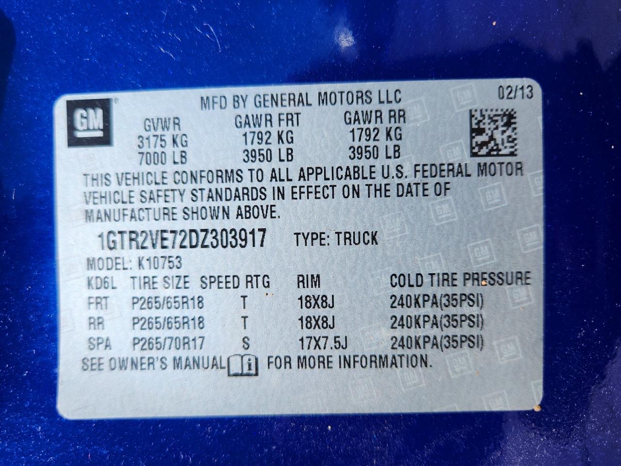 2013 Gmc Sierra K1500 Sle Синий vin: 1GTR2VE72DZ303917