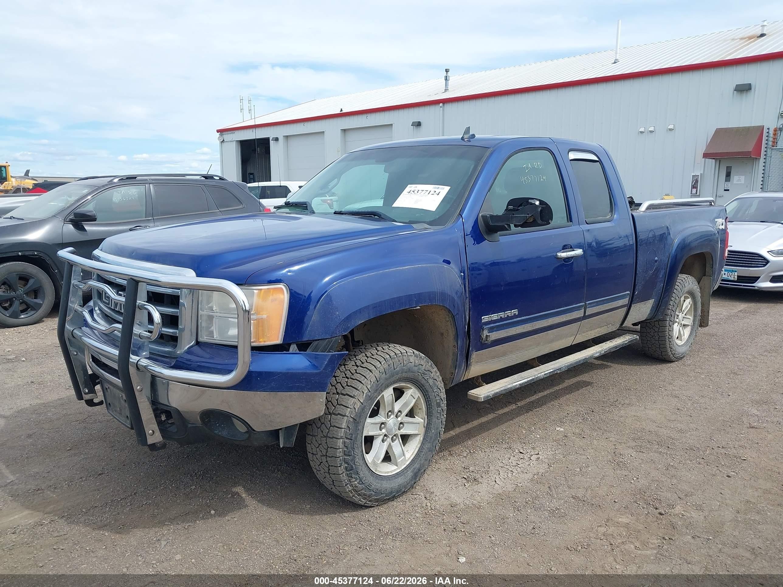 2013 Gmc Sierra 1500 Sle Blue vin: 1GTR2VE73DZ126116