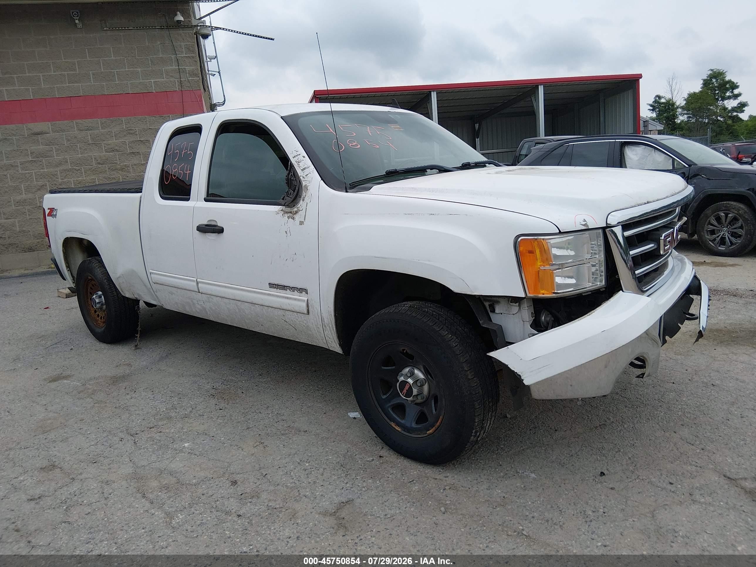 2013 Gmc Sierra 1500 Sle White vin: 1GTR2VE73DZ216169