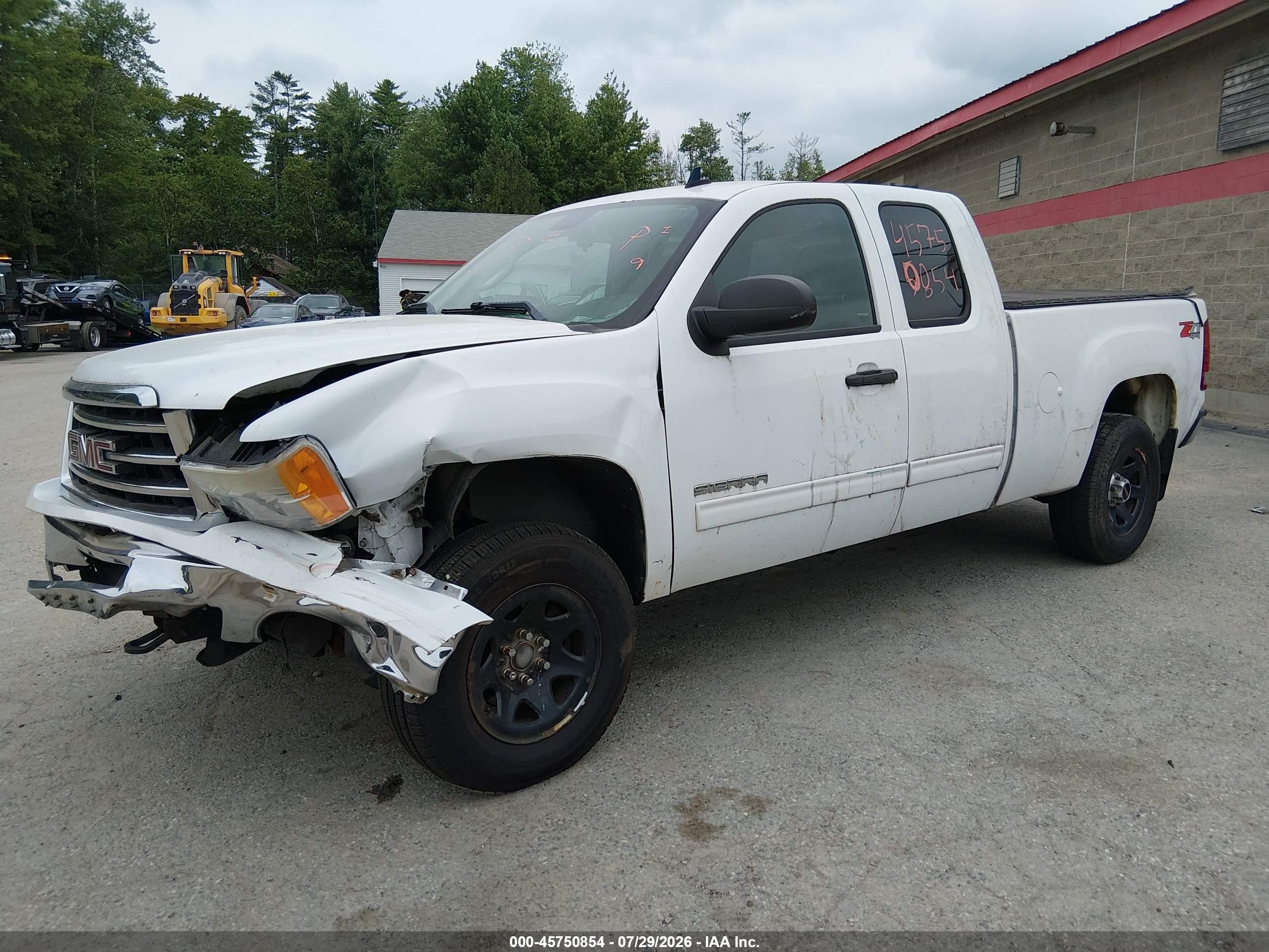 2013 Gmc Sierra 1500 Sle White vin: 1GTR2VE73DZ216169