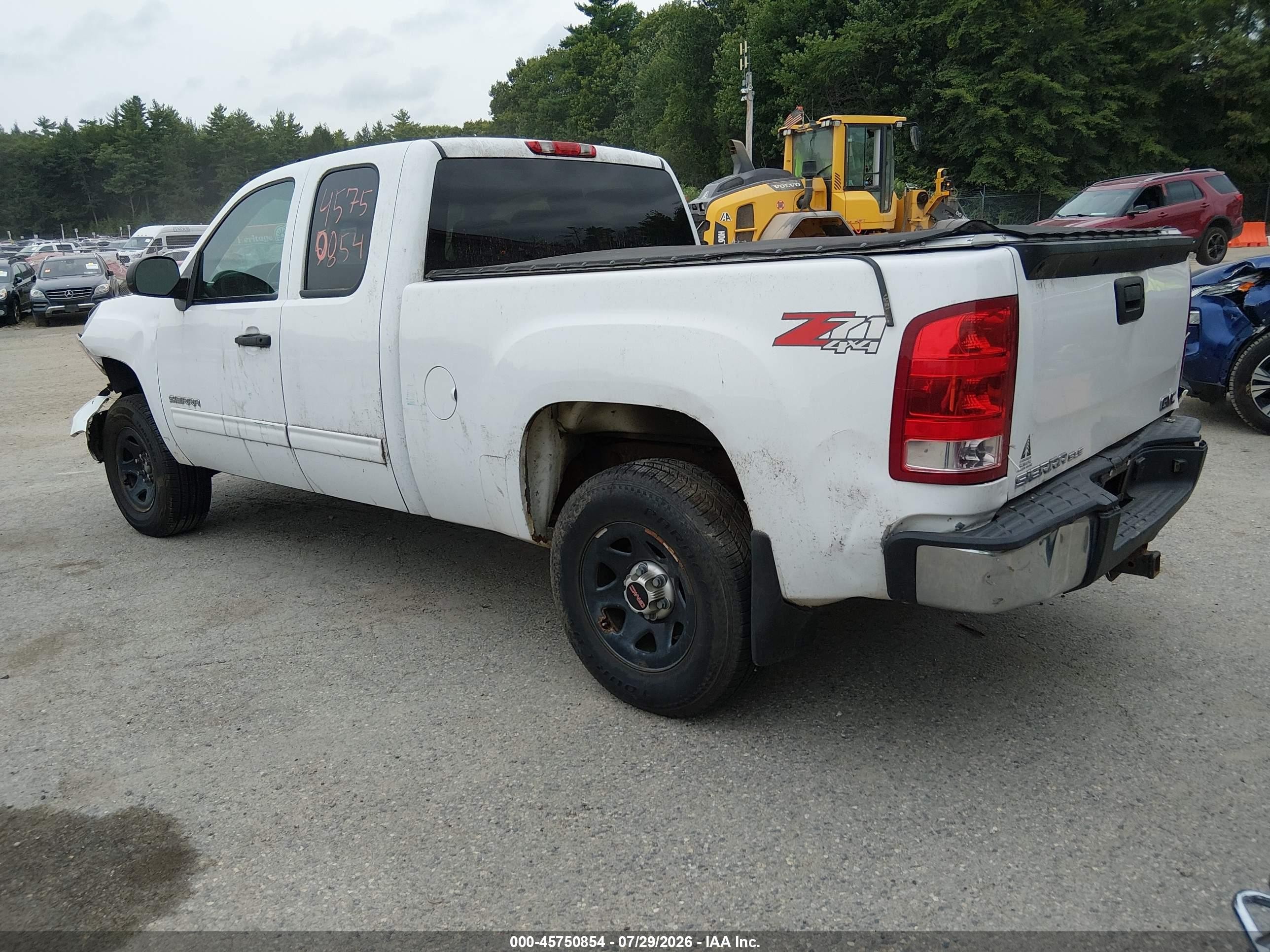2013 Gmc Sierra 1500 Sle White vin: 1GTR2VE73DZ216169