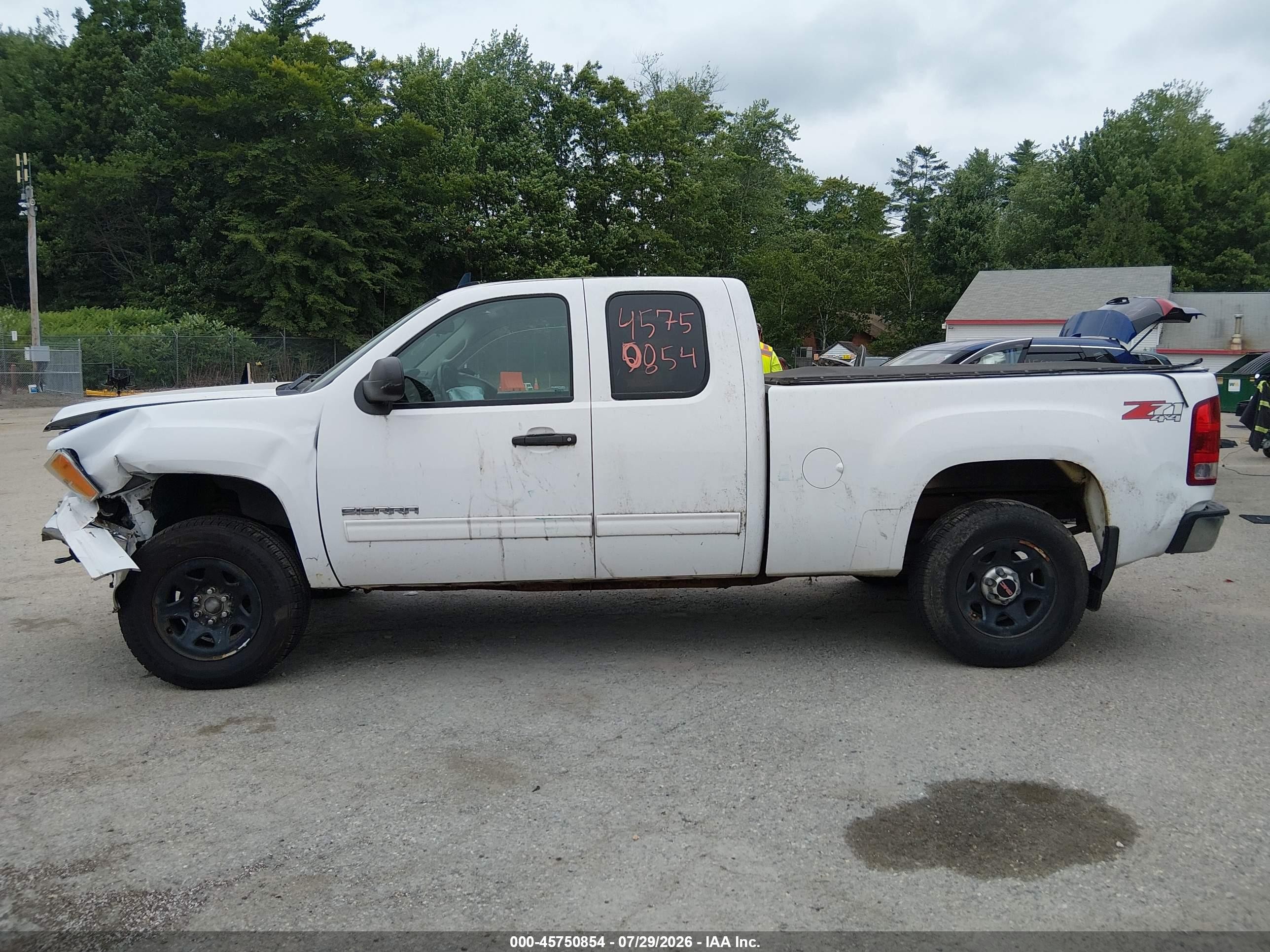 2013 Gmc Sierra 1500 Sle White vin: 1GTR2VE73DZ216169