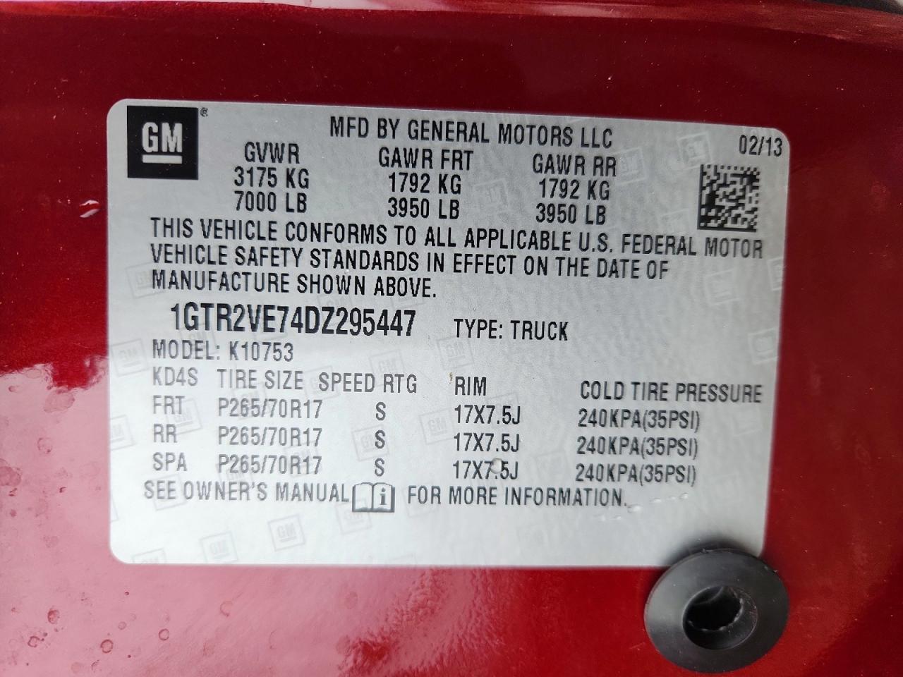 2013 Gmc Sierra K1500 Sle Burgundy vin: 1GTR2VE74DZ295447