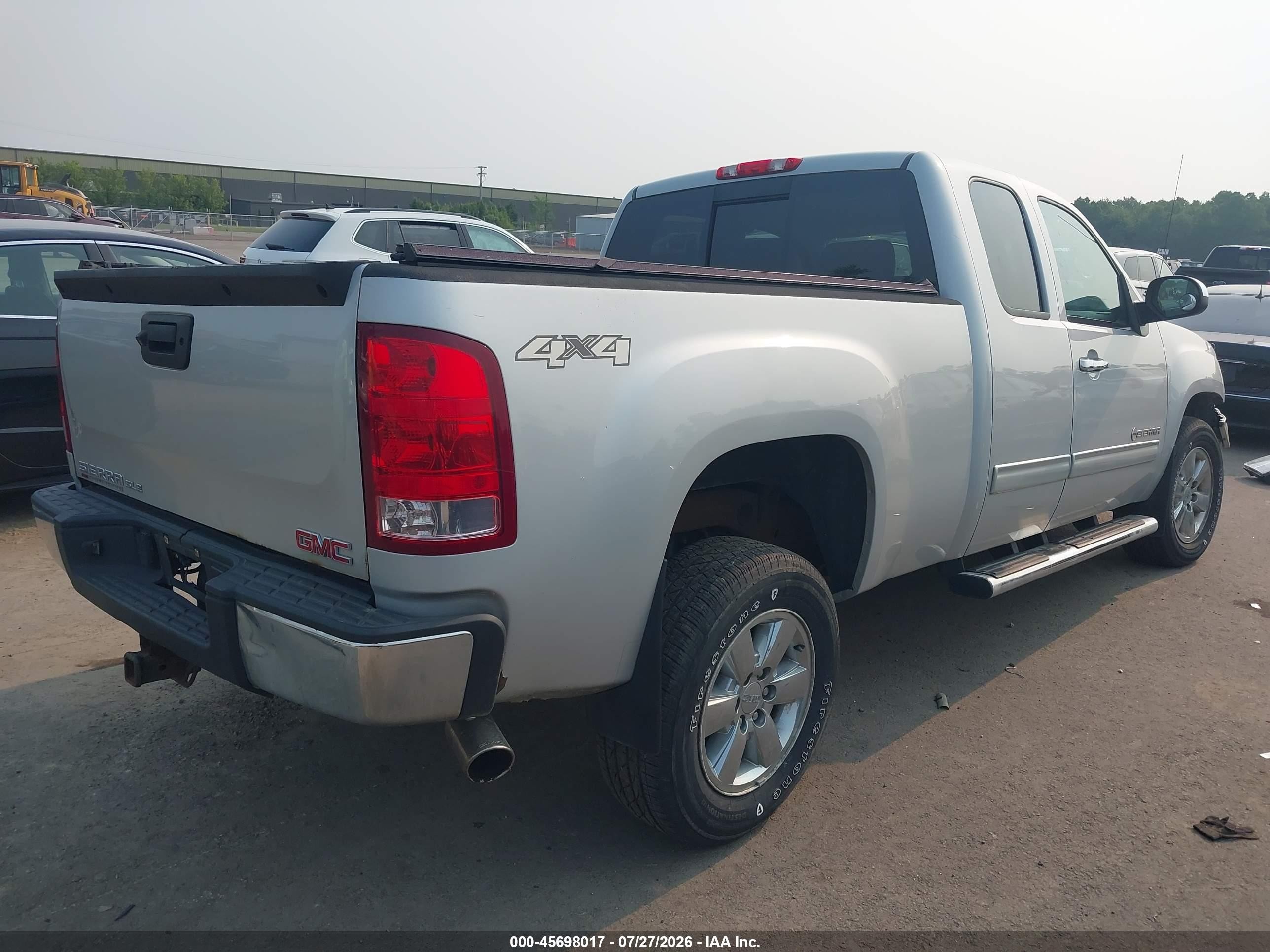 2013 Gmc Sierra 1500 Sle Silver vin: 1GTR2VE74DZ334845