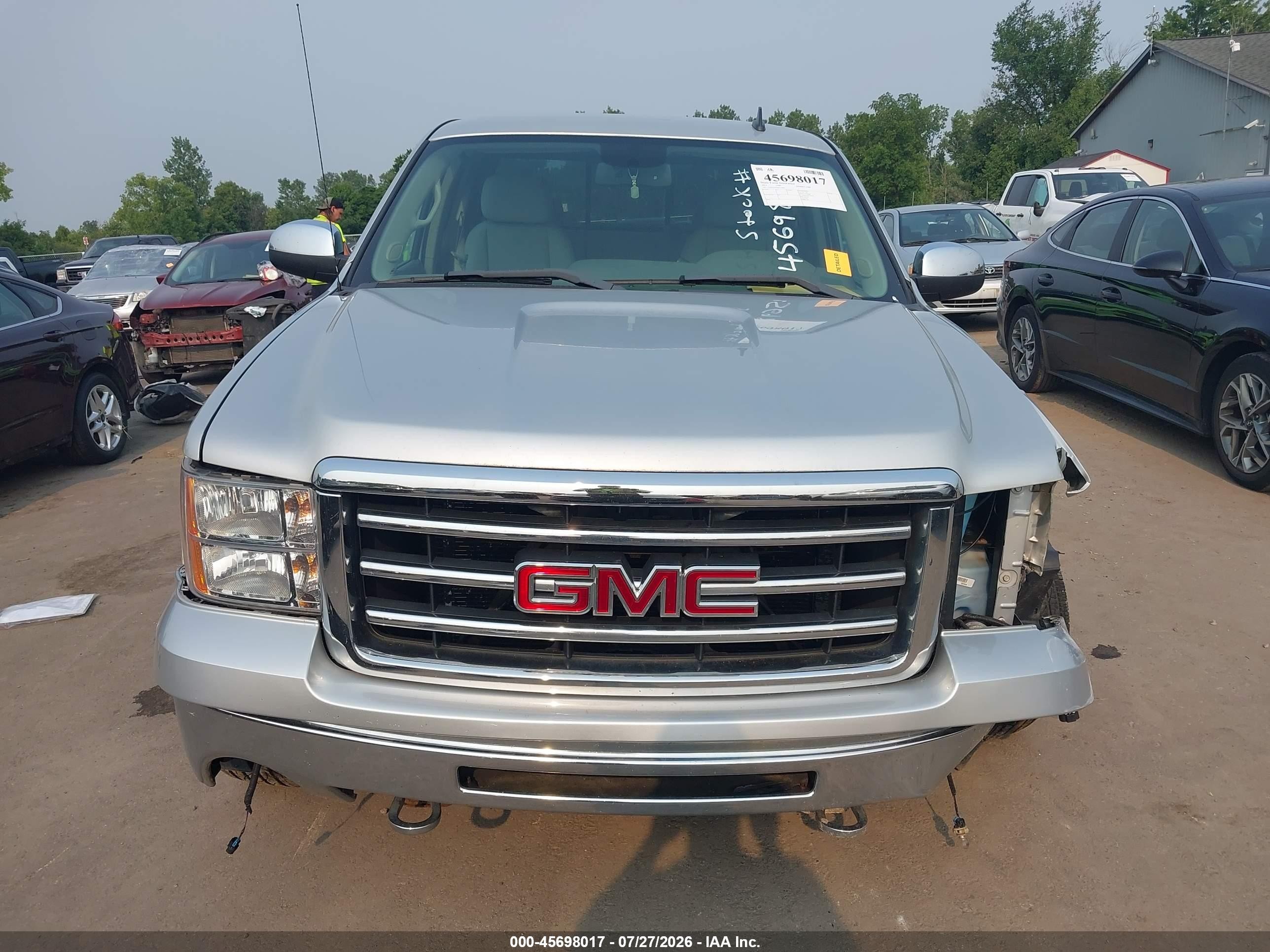 2013 Gmc Sierra 1500 Sle Silver vin: 1GTR2VE74DZ334845