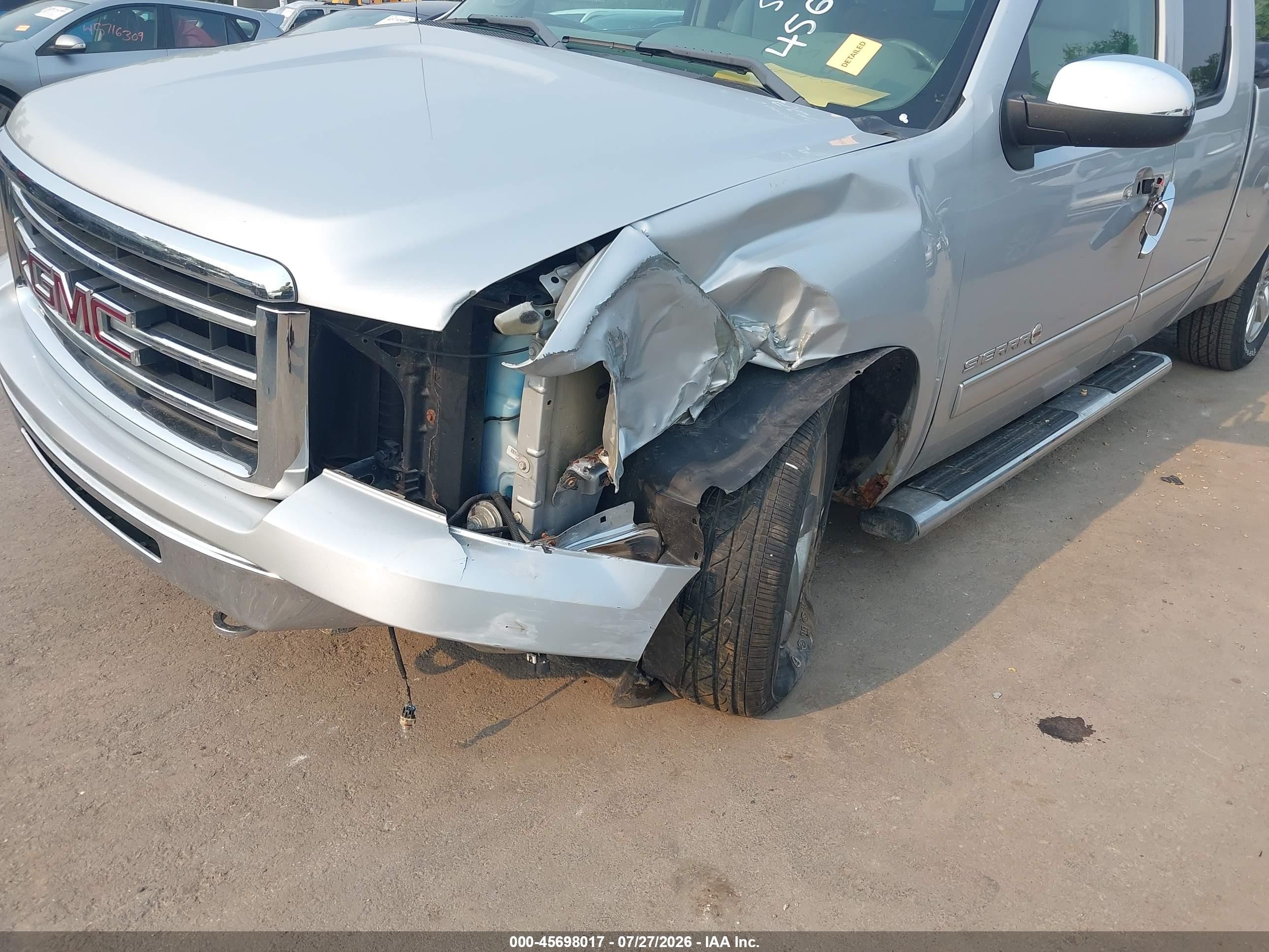 2013 Gmc Sierra 1500 Sle Silver vin: 1GTR2VE74DZ334845