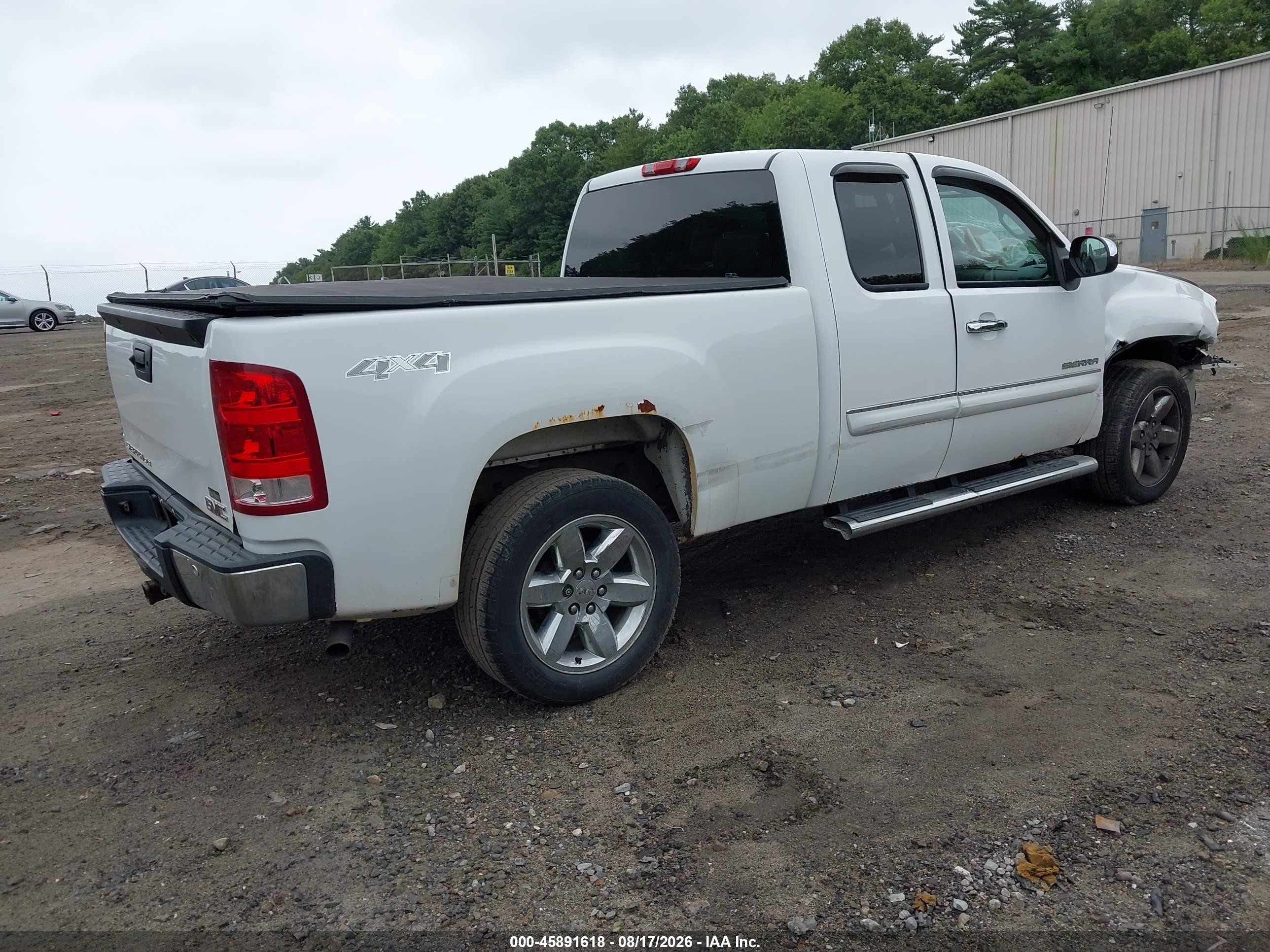 2013 Gmc Sierra 1500 Sle White vin: 1GTR2VE75DZ264403