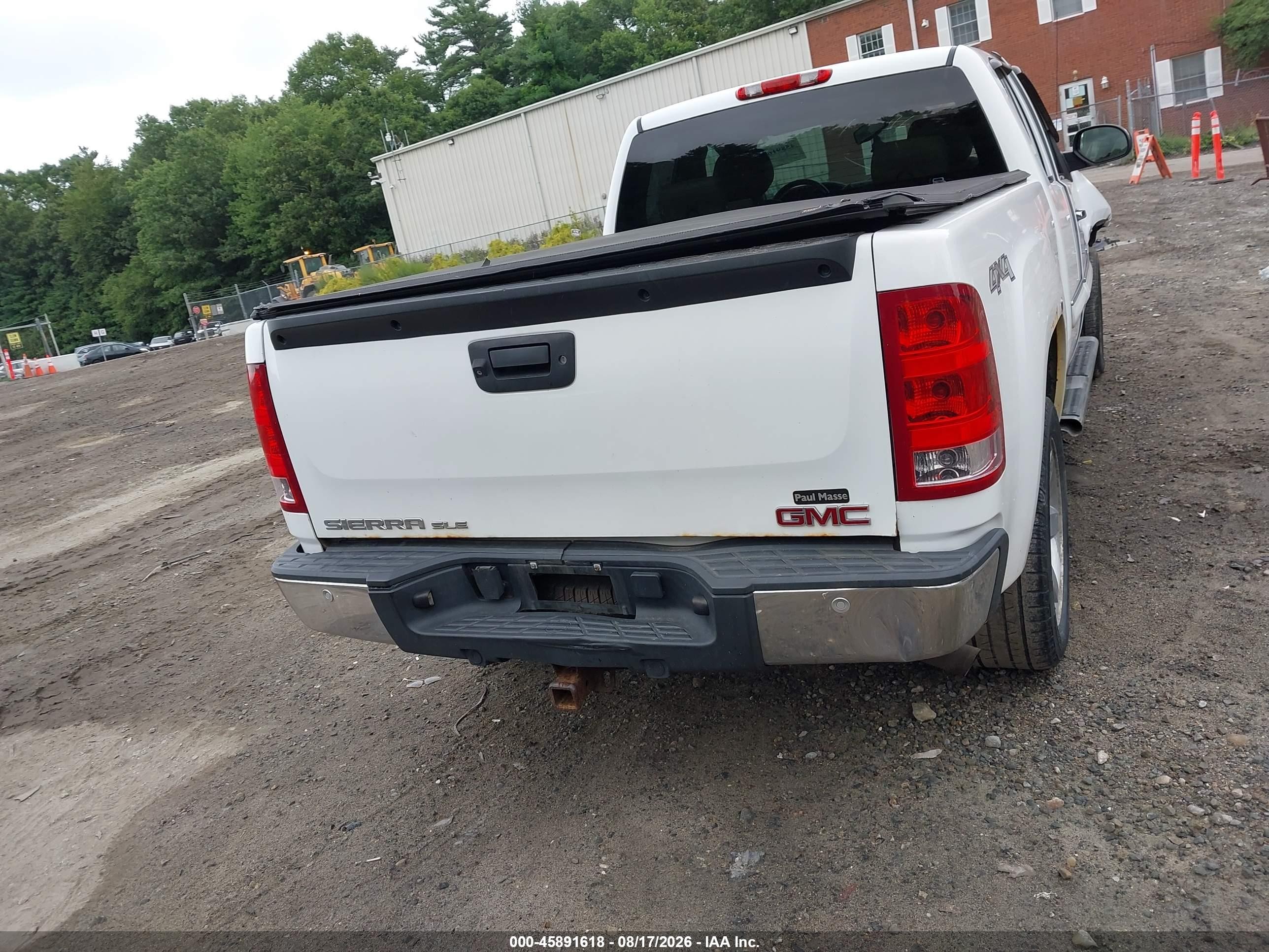 2013 Gmc Sierra 1500 Sle White vin: 1GTR2VE75DZ264403