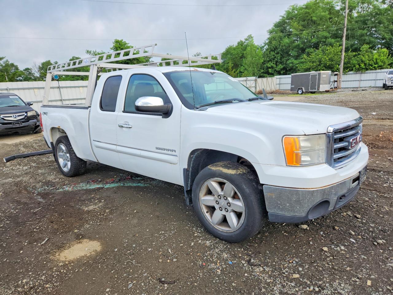 2012 Gmc Sierra K1500 Sle White vin: 1GTR2VE76CZ180931
