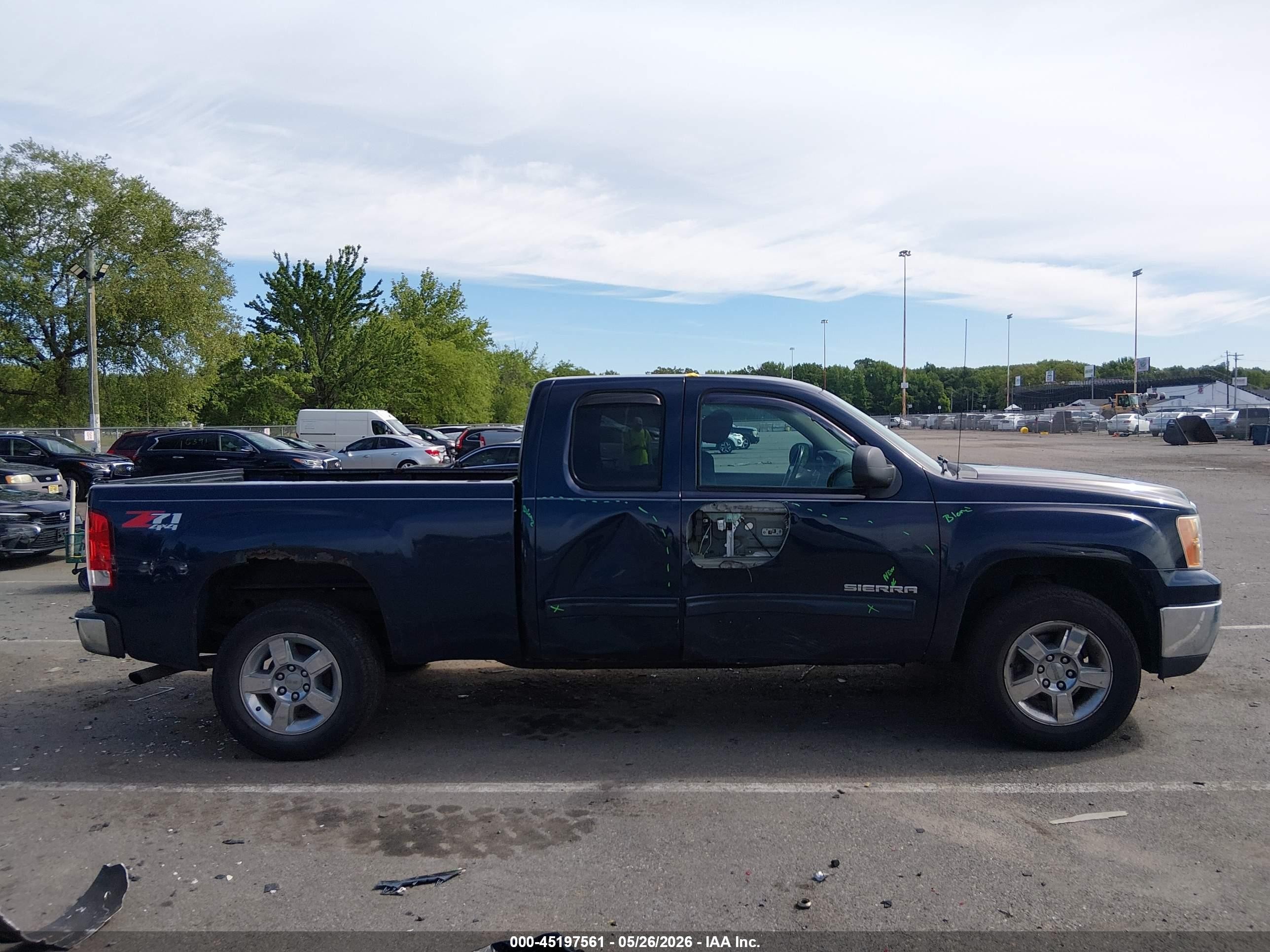 2012 Gmc Sierra 1500 Sle Blue vin: 1GTR2VE76CZ244949