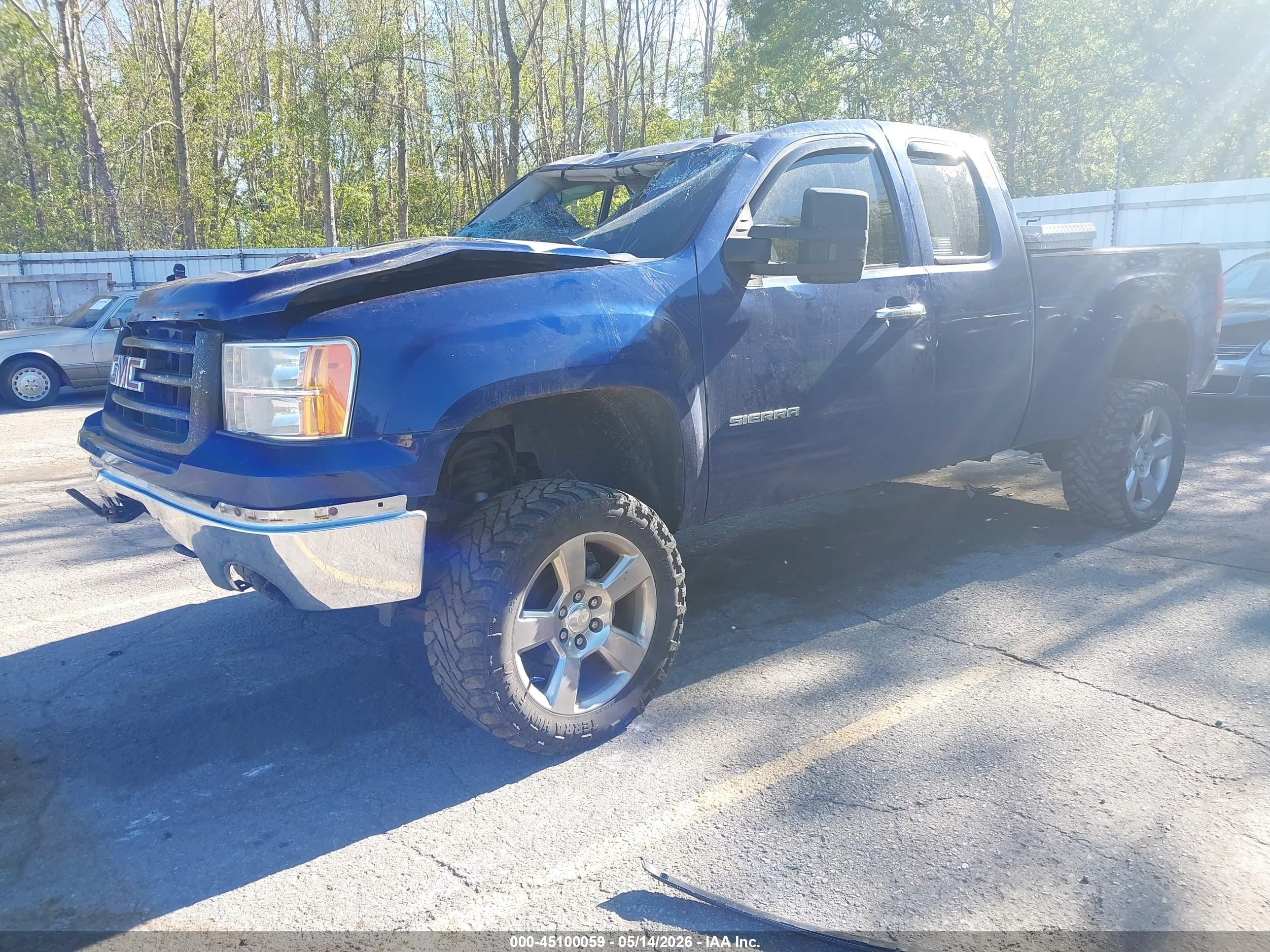 2013 Gmc Sierra 1500 Sle Blue vin: 1GTR2VE76DZ119385