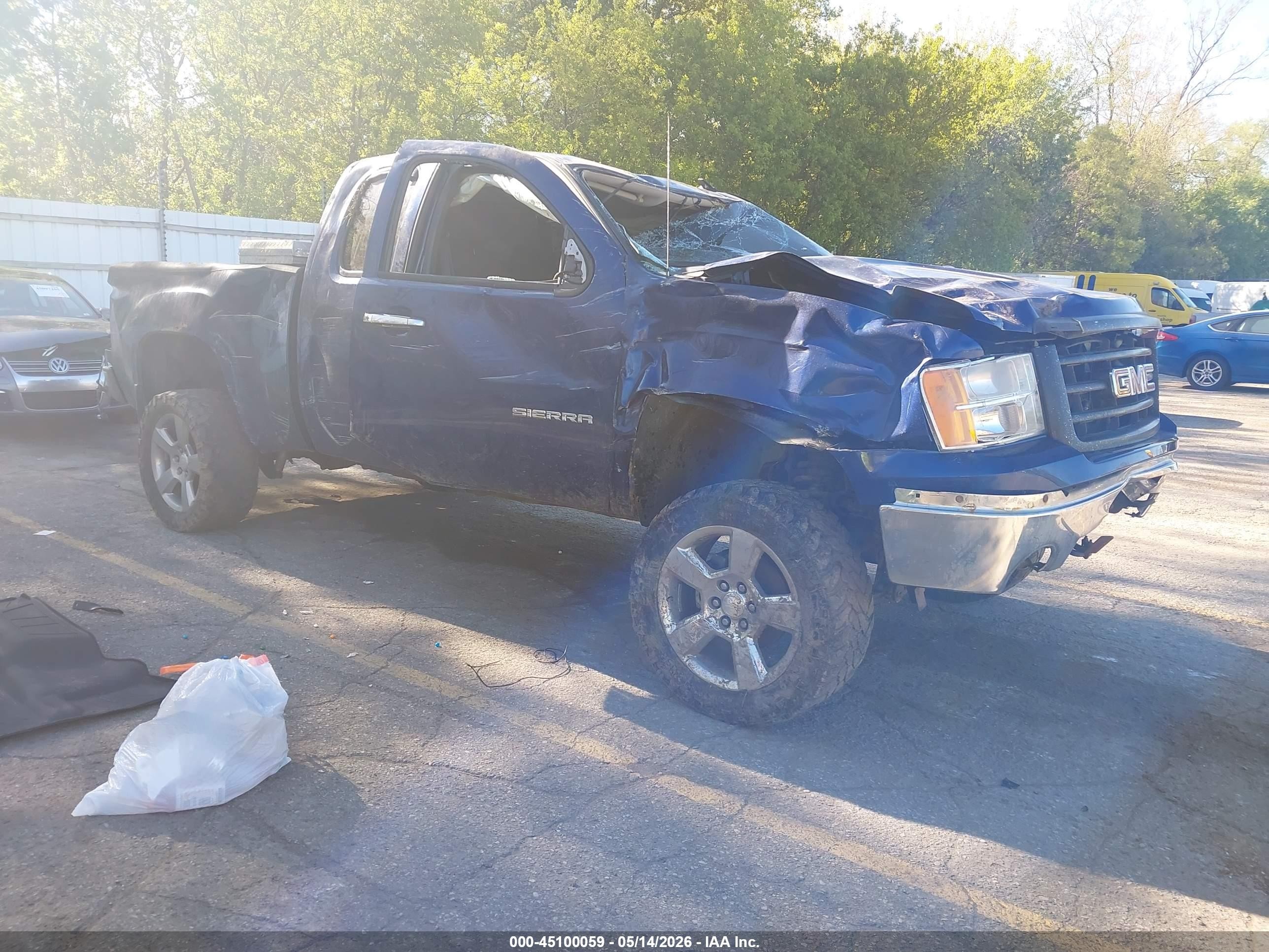 2013 Gmc Sierra 1500 Sle Синий vin: 1GTR2VE76DZ119385