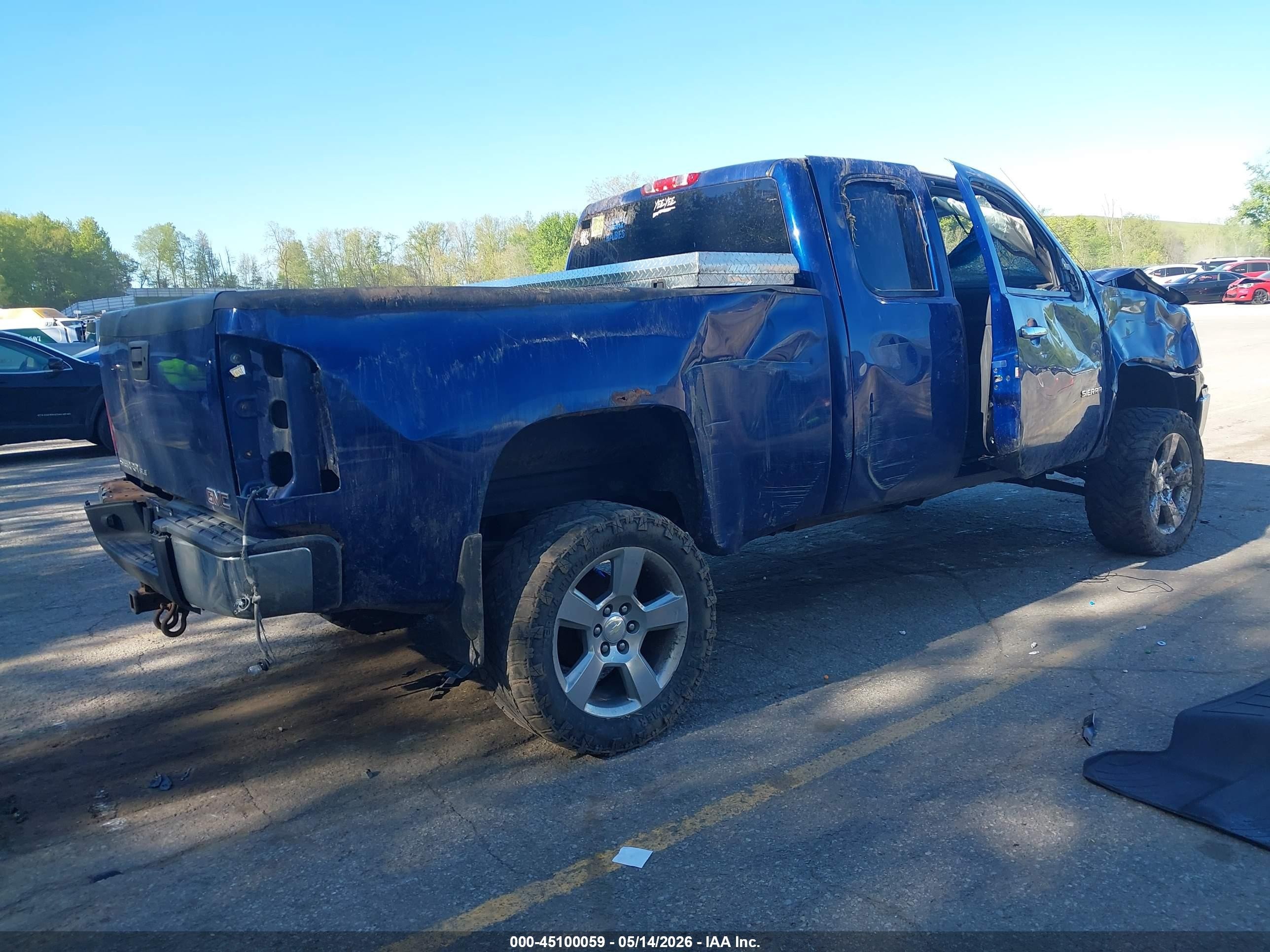 2013 Gmc Sierra 1500 Sle Blue vin: 1GTR2VE76DZ119385