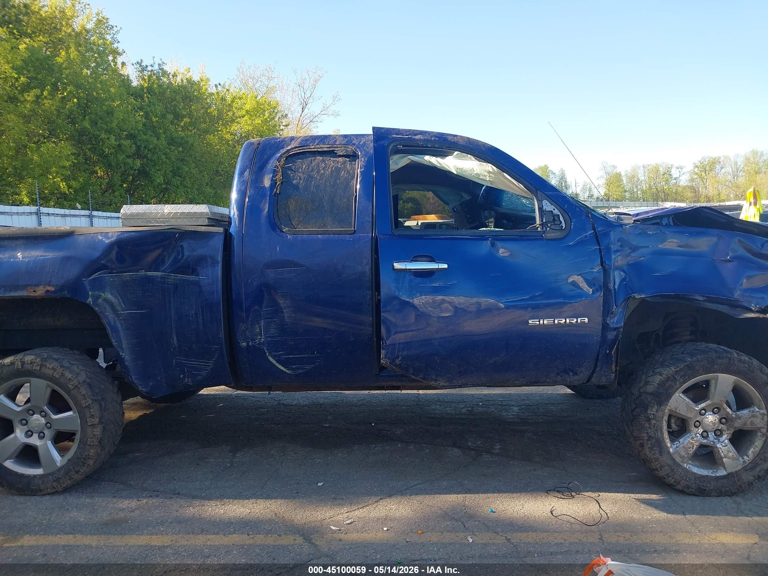 2013 Gmc Sierra 1500 Sle Blue vin: 1GTR2VE76DZ119385