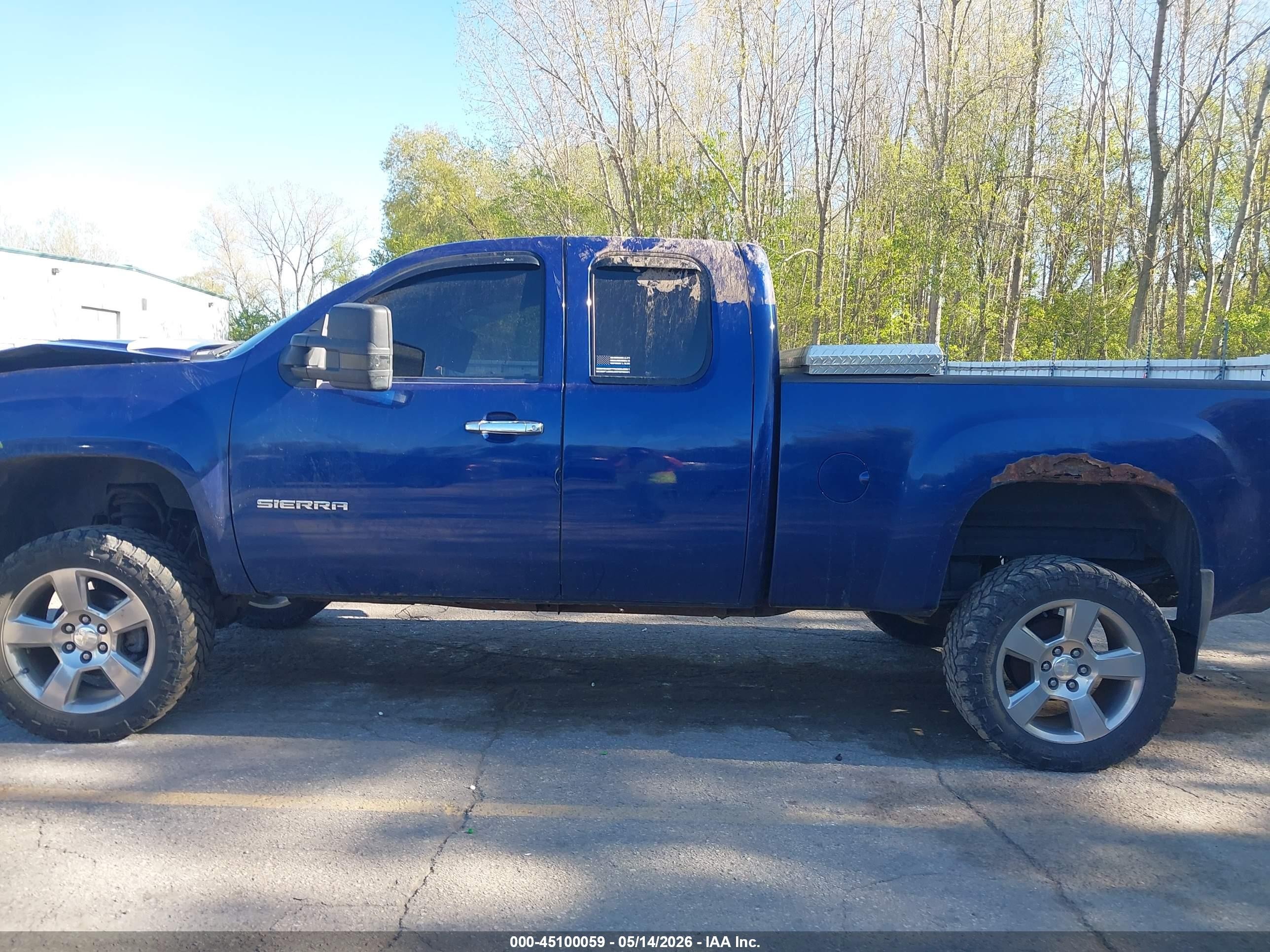 2013 Gmc Sierra 1500 Sle Blue vin: 1GTR2VE76DZ119385
